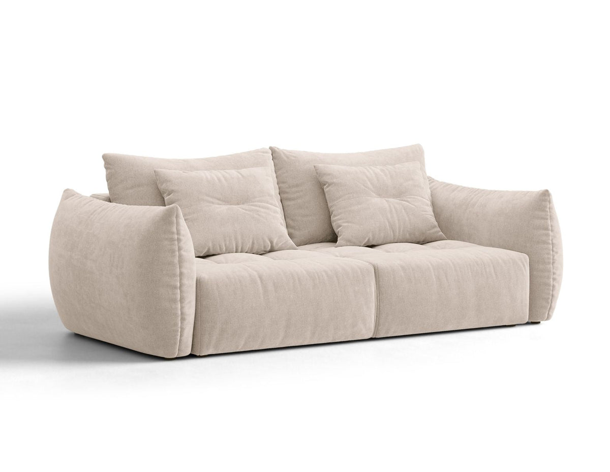 Sofa 3-osobowa z funkcją spania BLOOM jasnobeżowy – ujęcie 2