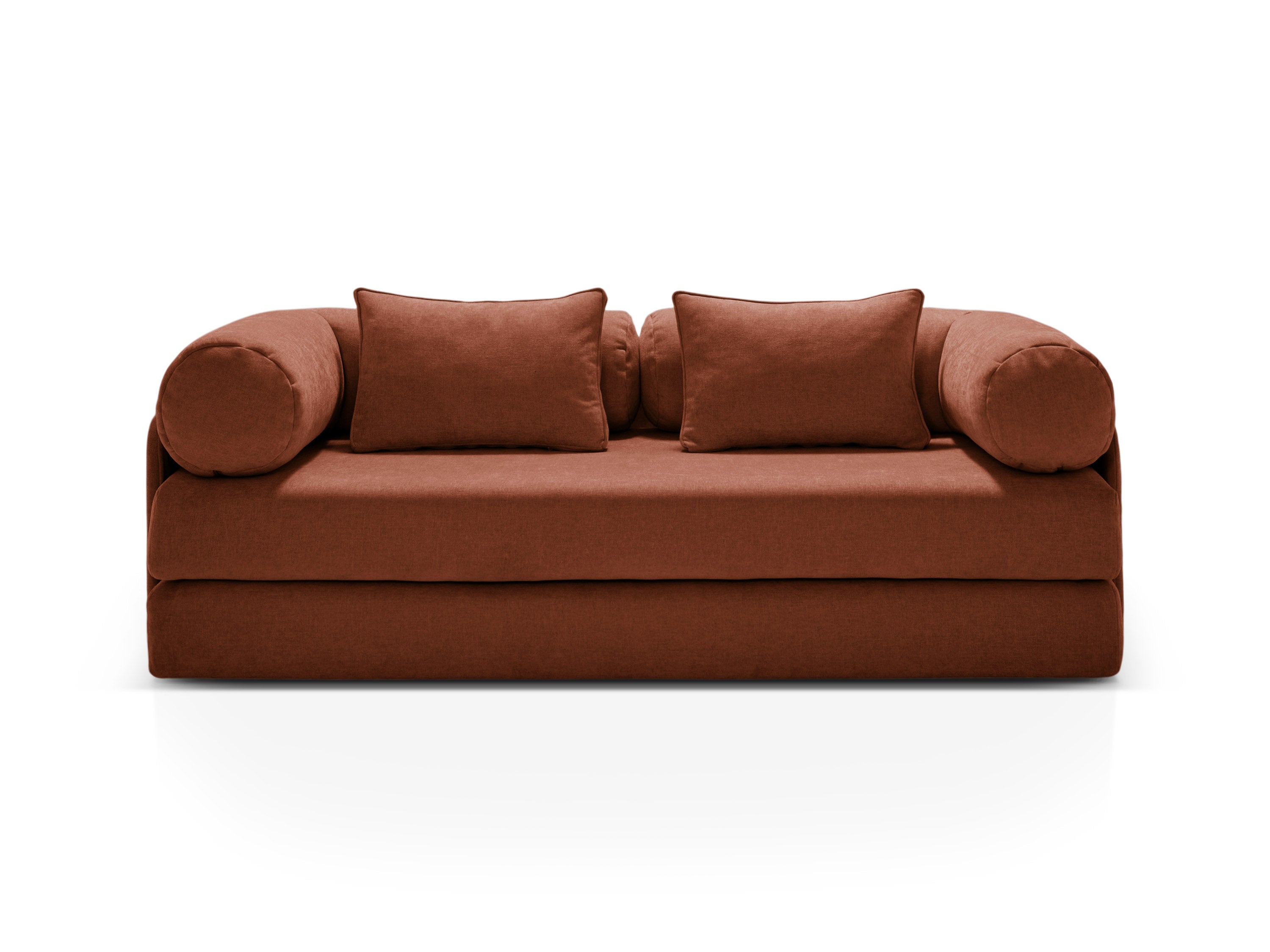 3-Seater Sofa with Sleeping Function DREAMY Brick