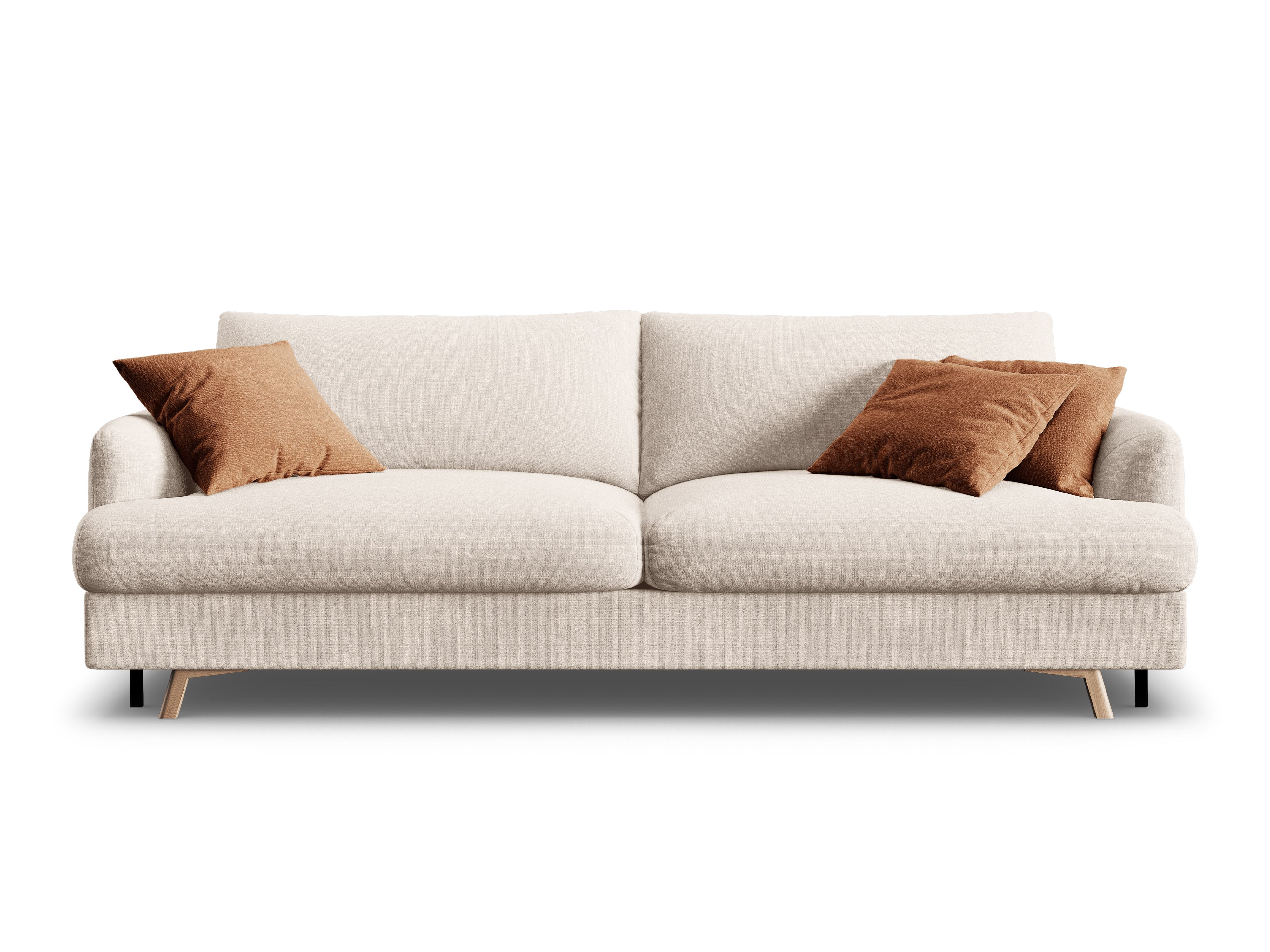 Sofa 3-Sitzer mit Schlaffunktion NAOMI beige