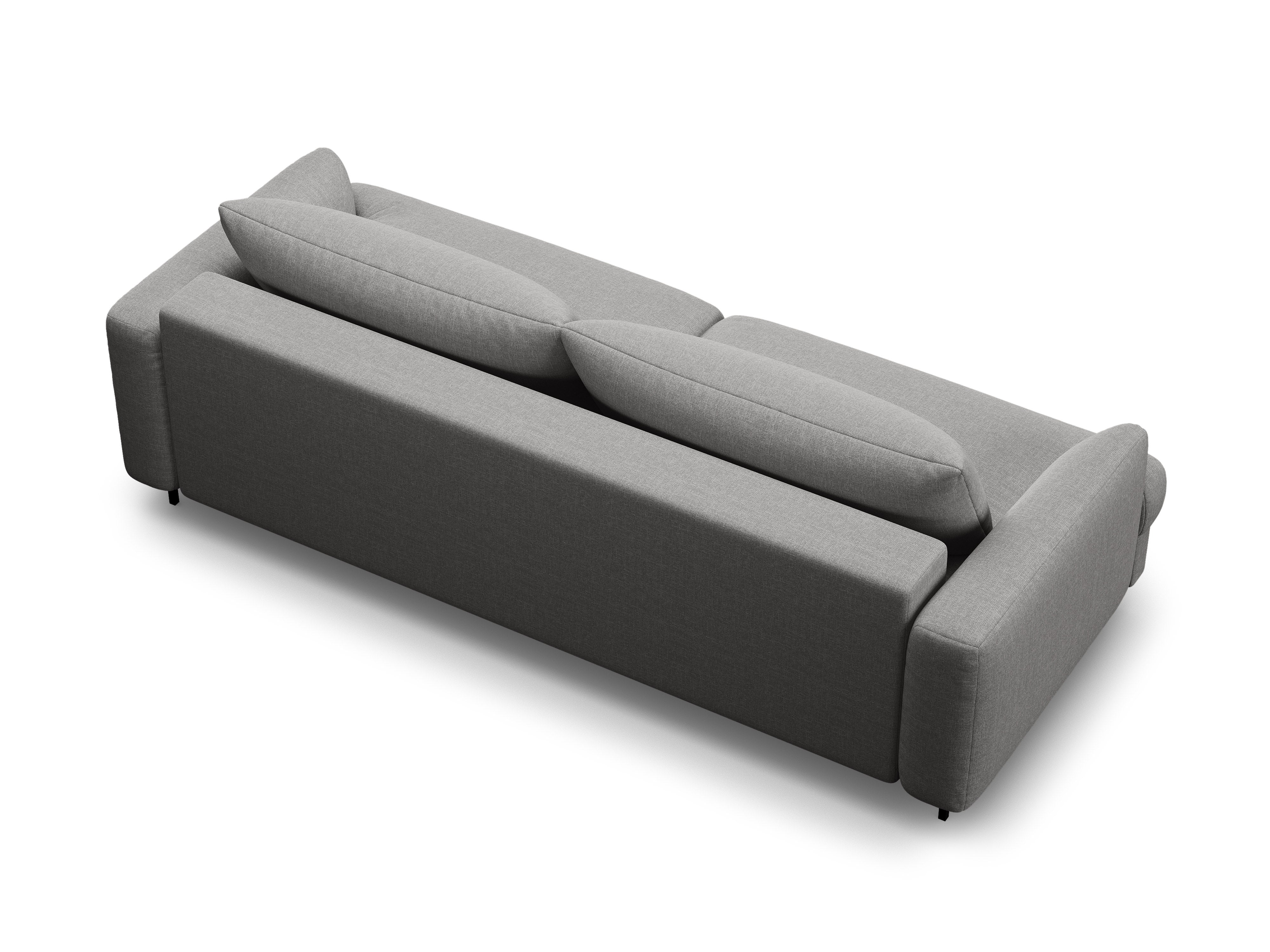 Sofa 3-Sitzer mit Schlaf-Funktion NAOMI grau meliert