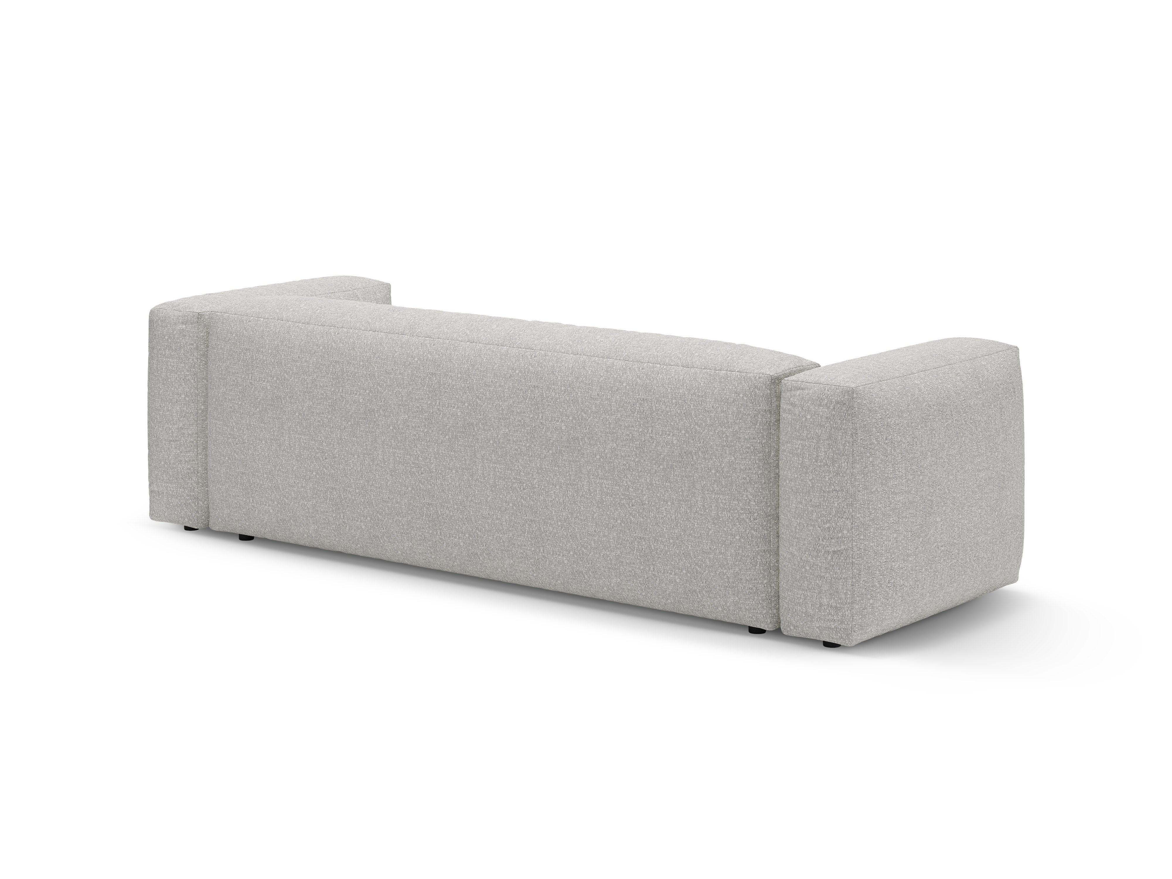 3-Seater Sofa with Sleeping Function MARTINA Gray-Beige Mélange Boucle