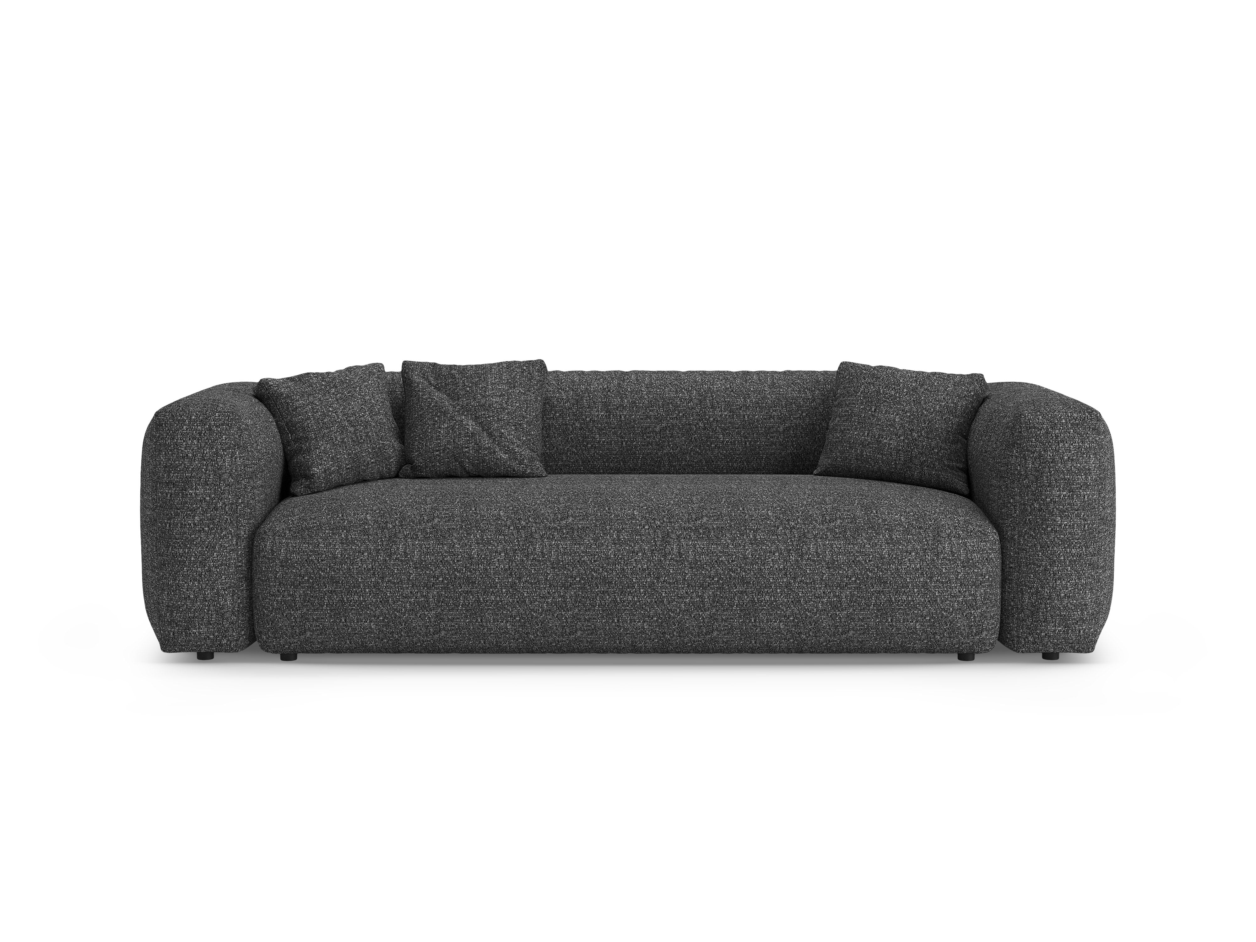 MARTINA 3-Seater Sofa with Sleeping Function in Anthracite Boucle