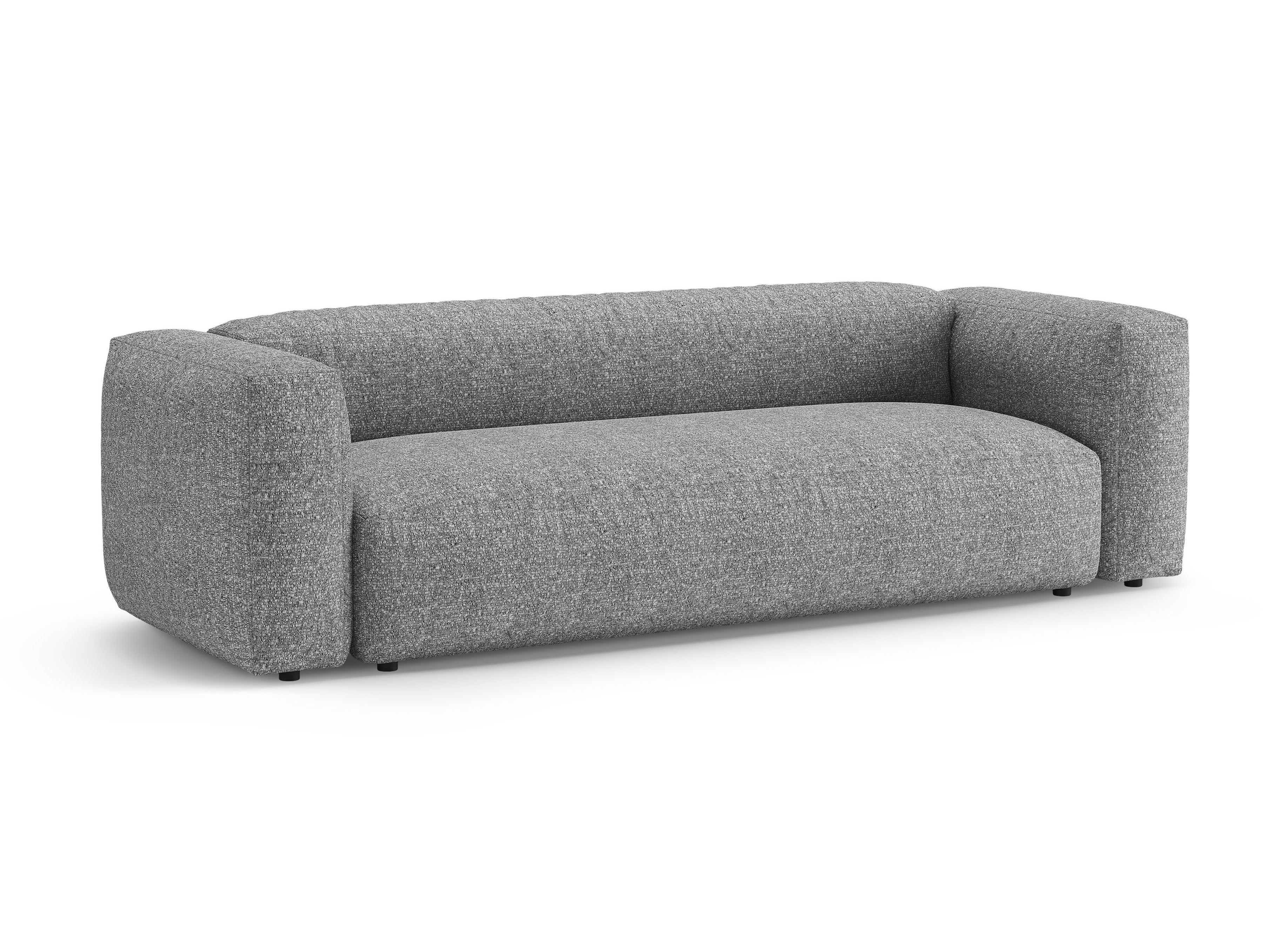 Sofa 3-sitzig mit Schlaffunktion MARTINA in grafitfarbenem Boucle