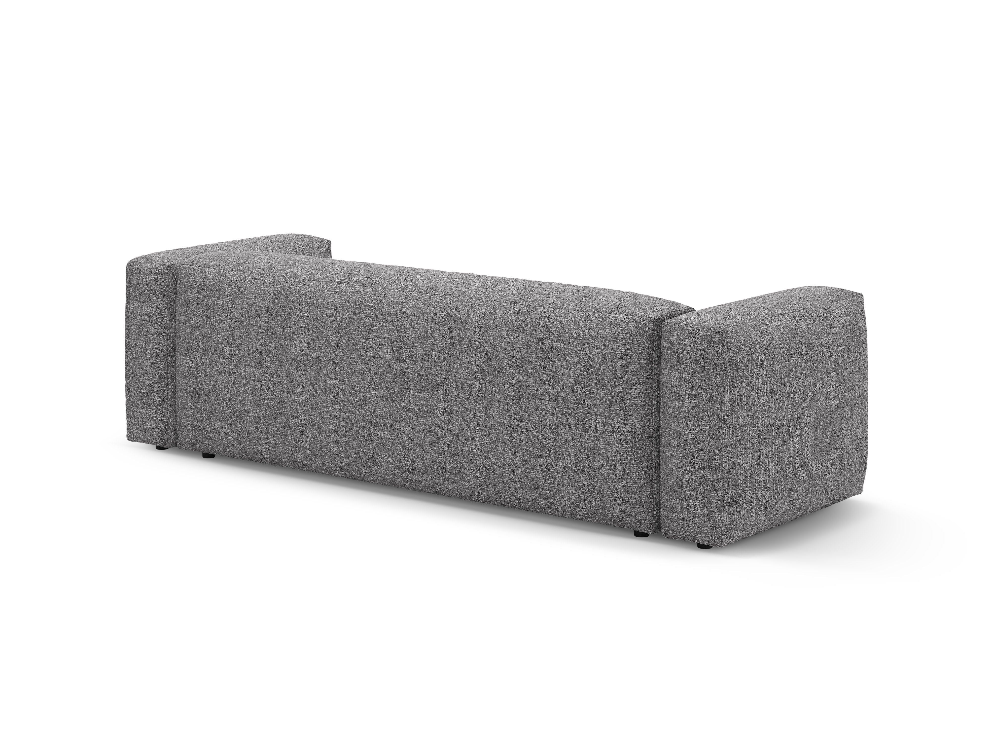 Sofa 3-sitzig mit Schlaffunktion MARTINA in grafitfarbenem Boucle