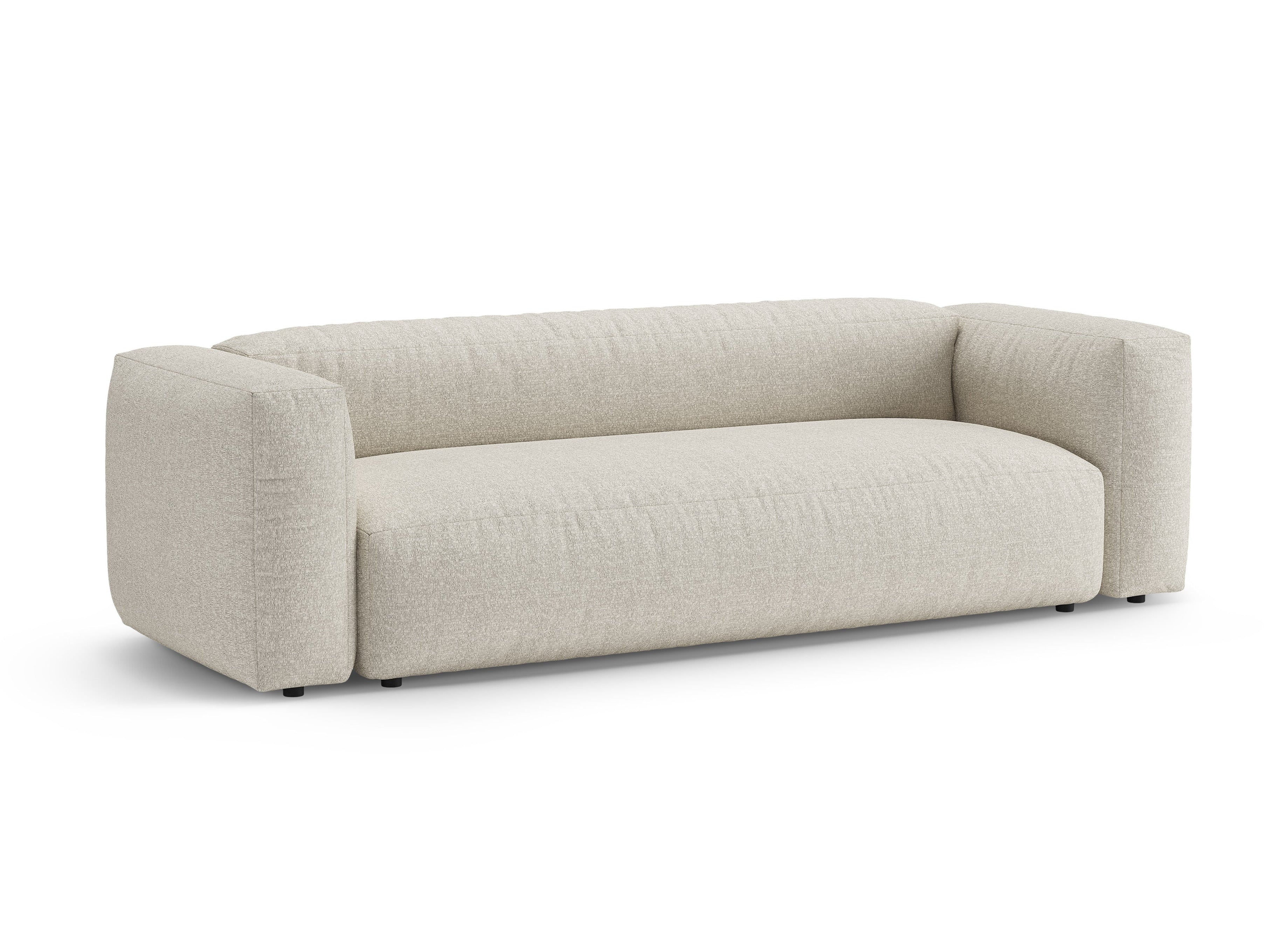 Sofa 3-Sitzer mit Schlaffunktion MARTINA beige Boucle