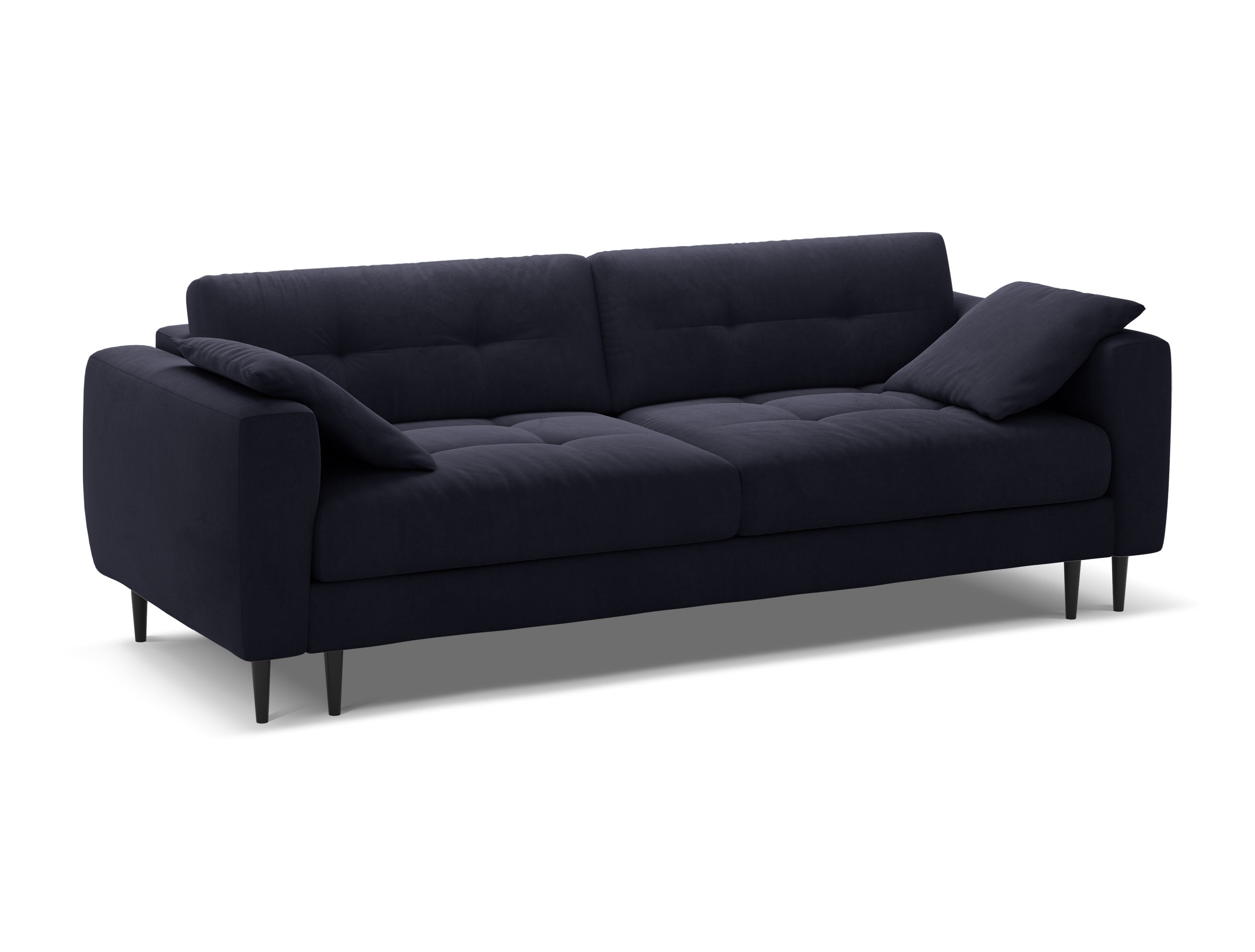 Velvet 3-Seater Sofa with Sleeping Function BEMY Royal Blue