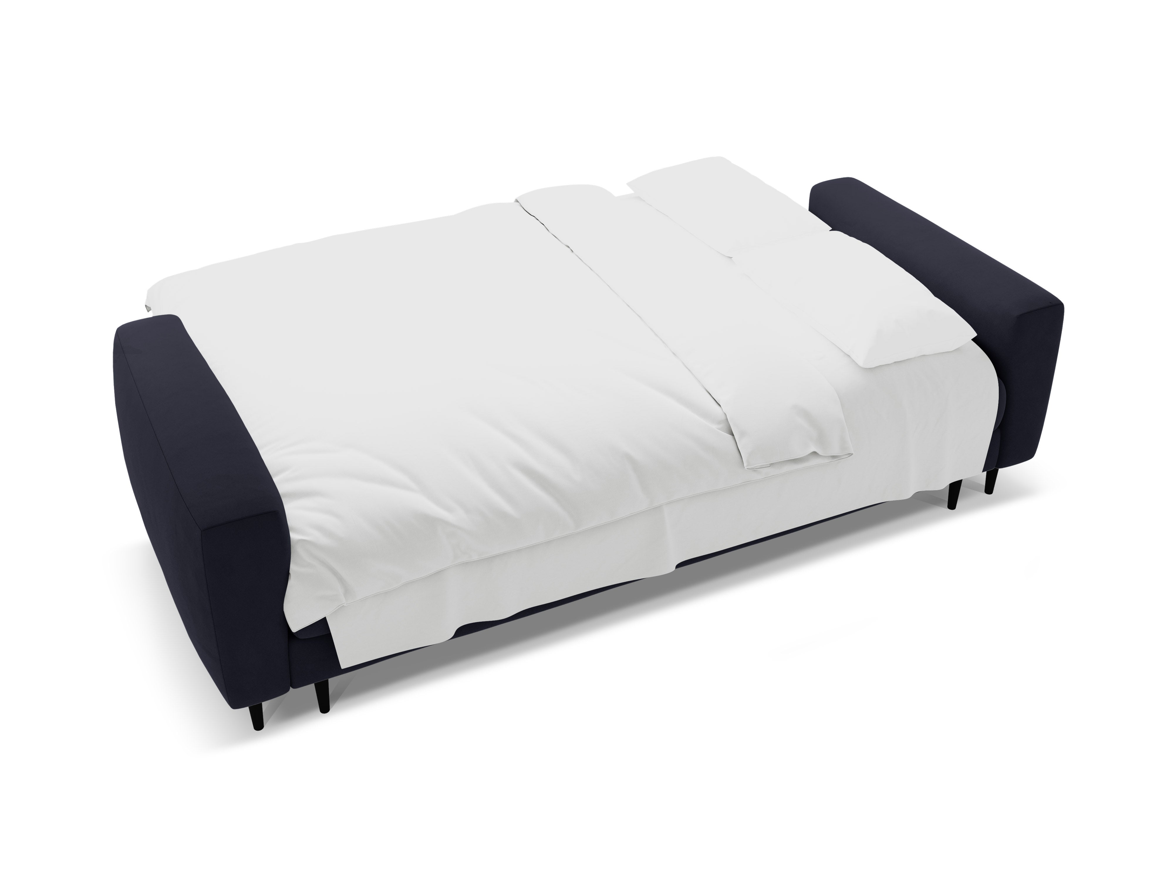 Velvet 3-Seater Sofa with Sleeping Function BEMY Royal Blue