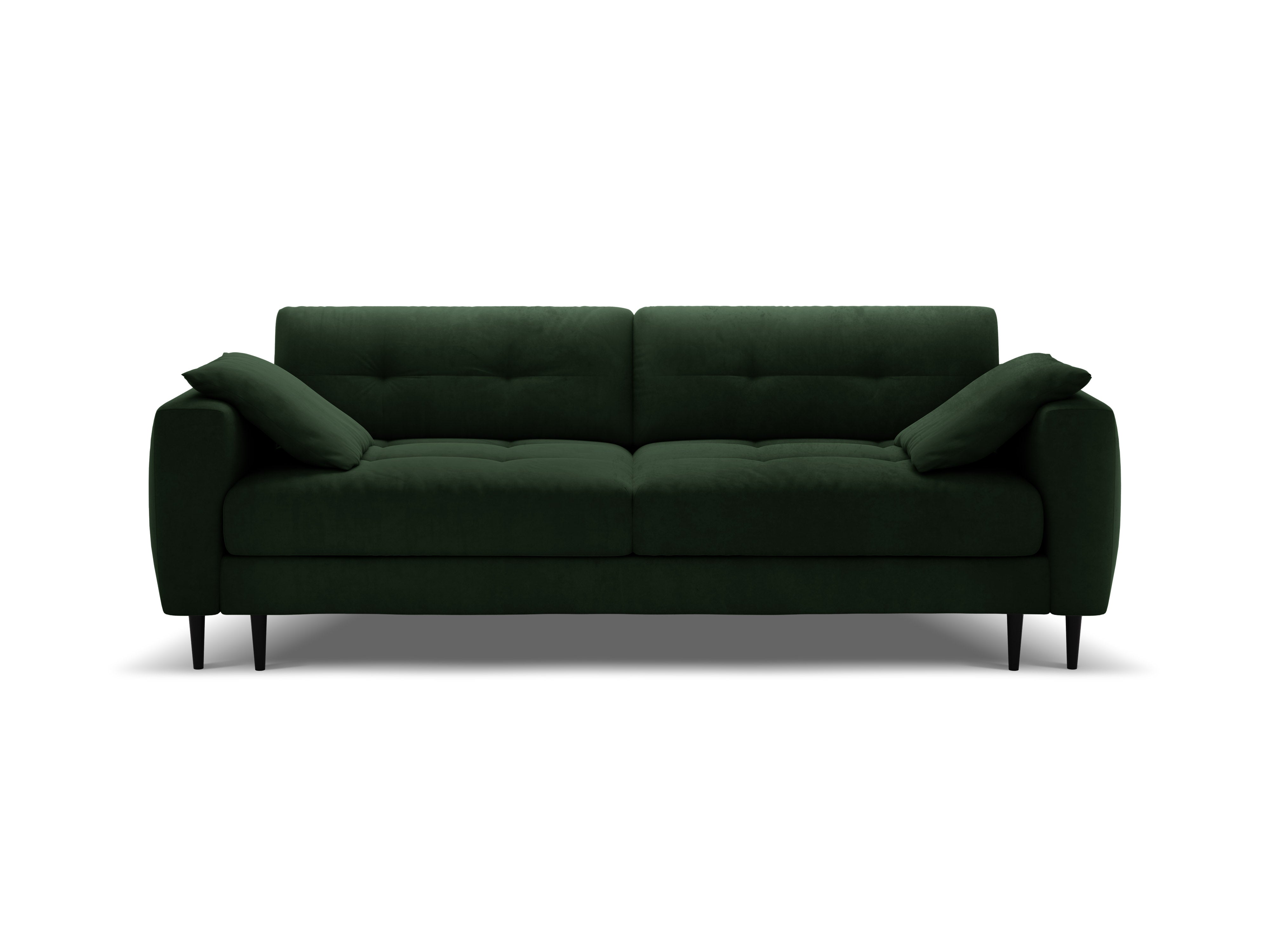 Sofa aus Samt für 3 Personen mit Schlaf-Funktion BEMY in Flaschengrün