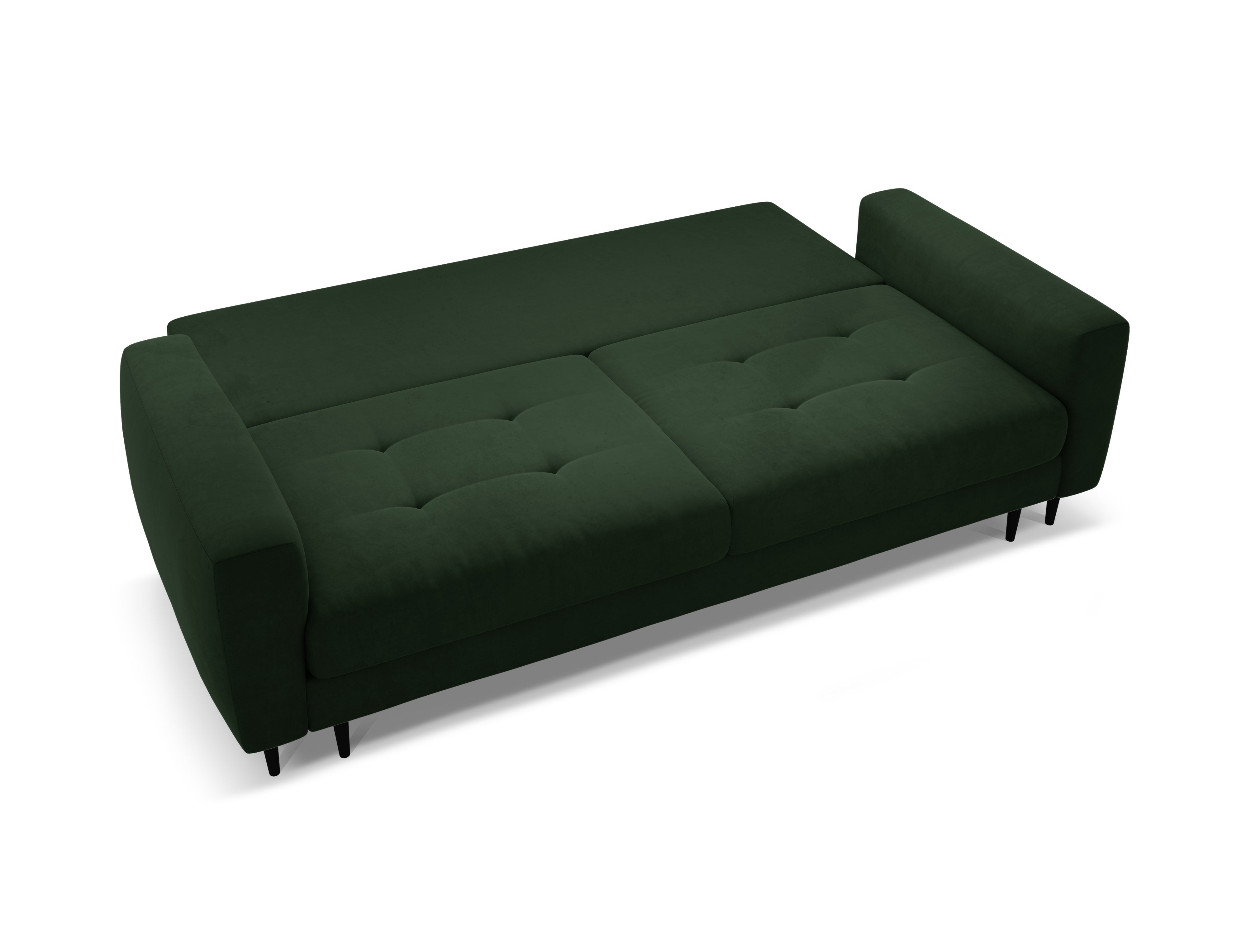 Sofa aus Samt für 3 Personen mit Schlaf-Funktion BEMY in Flaschengrün