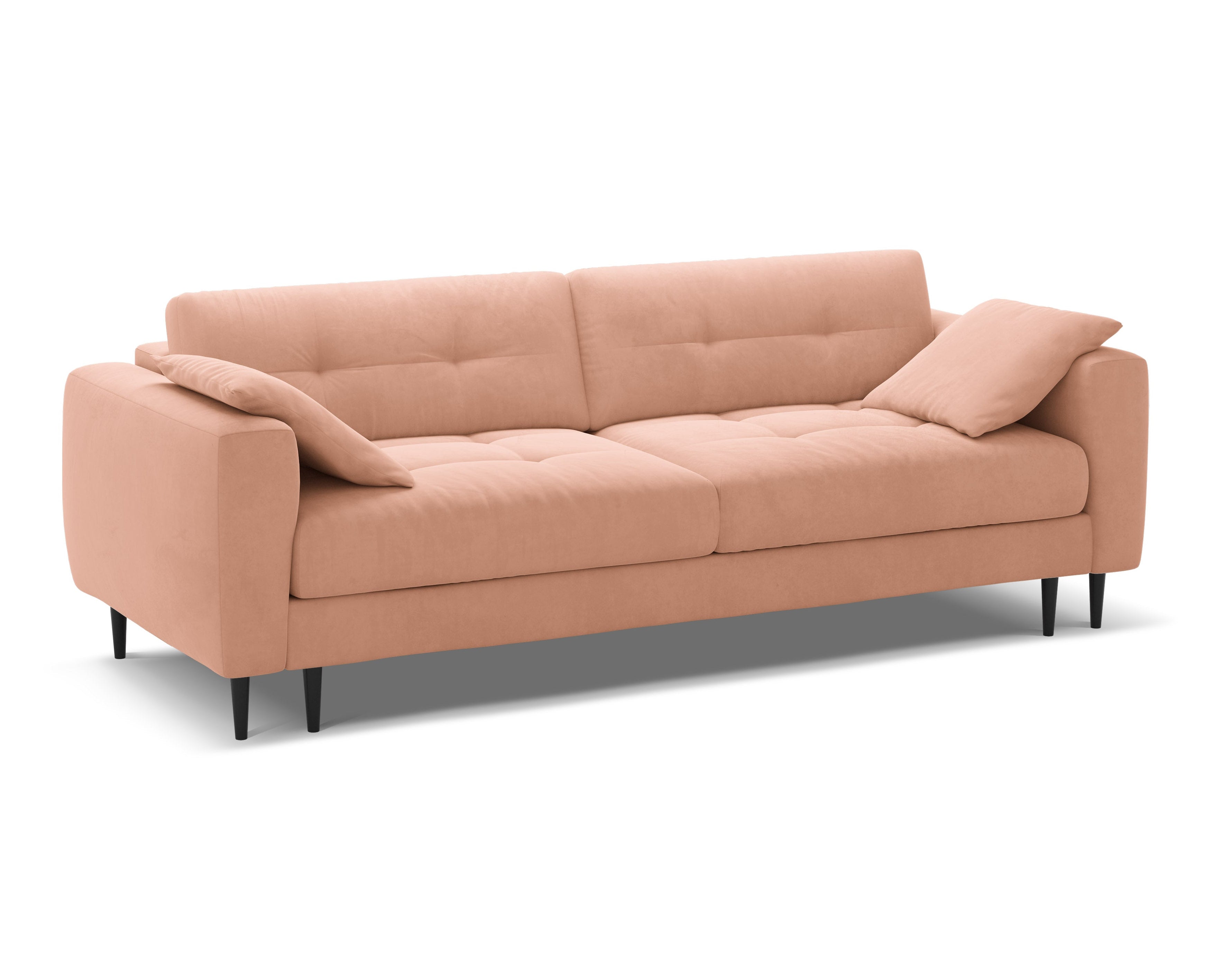 Sofa aus Samt für 3 Personen mit Schlaf-Funktion BEMY rosa