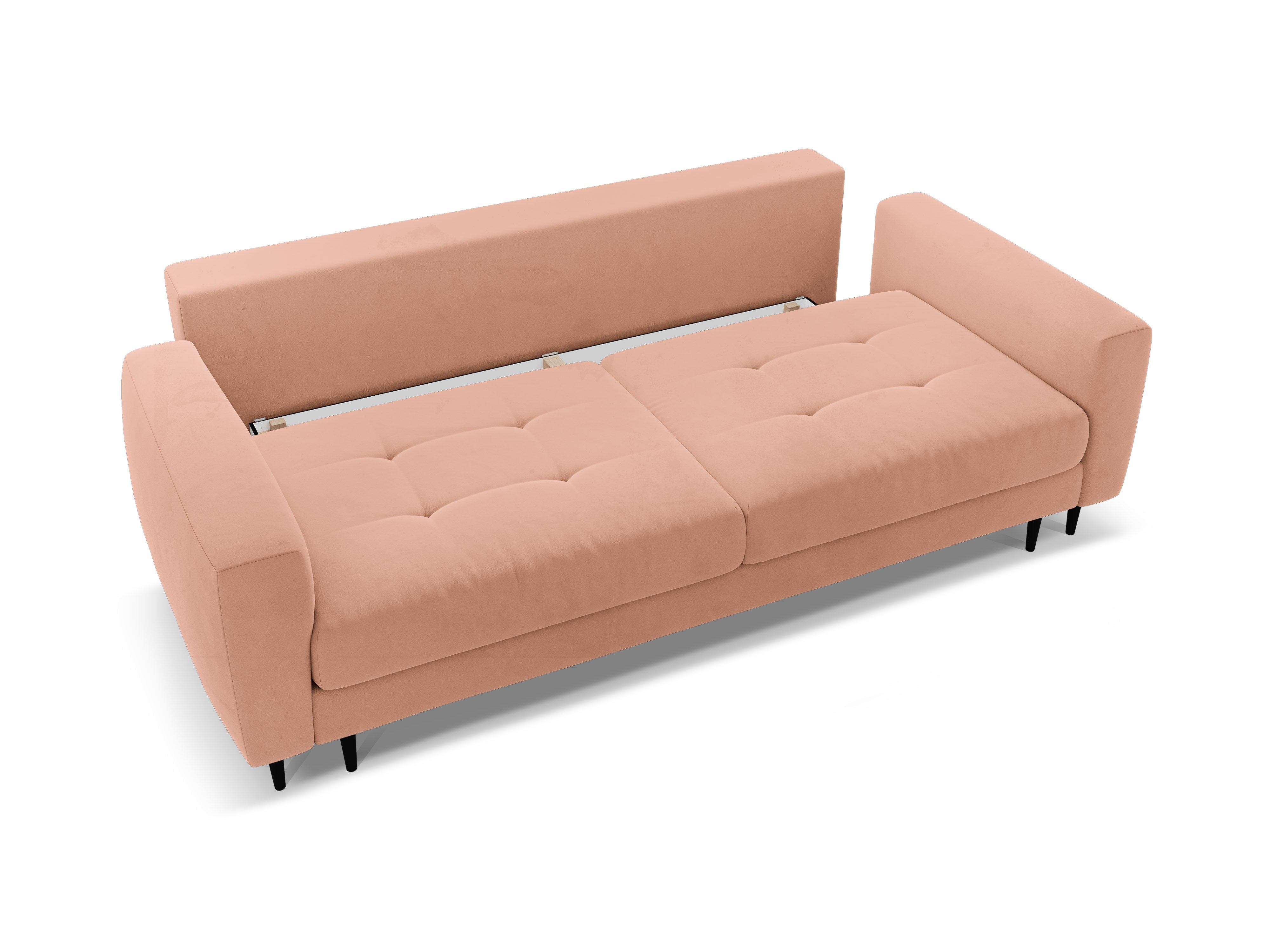 Sofa aus Samt für 3 Personen mit Schlaf-Funktion BEMY rosa