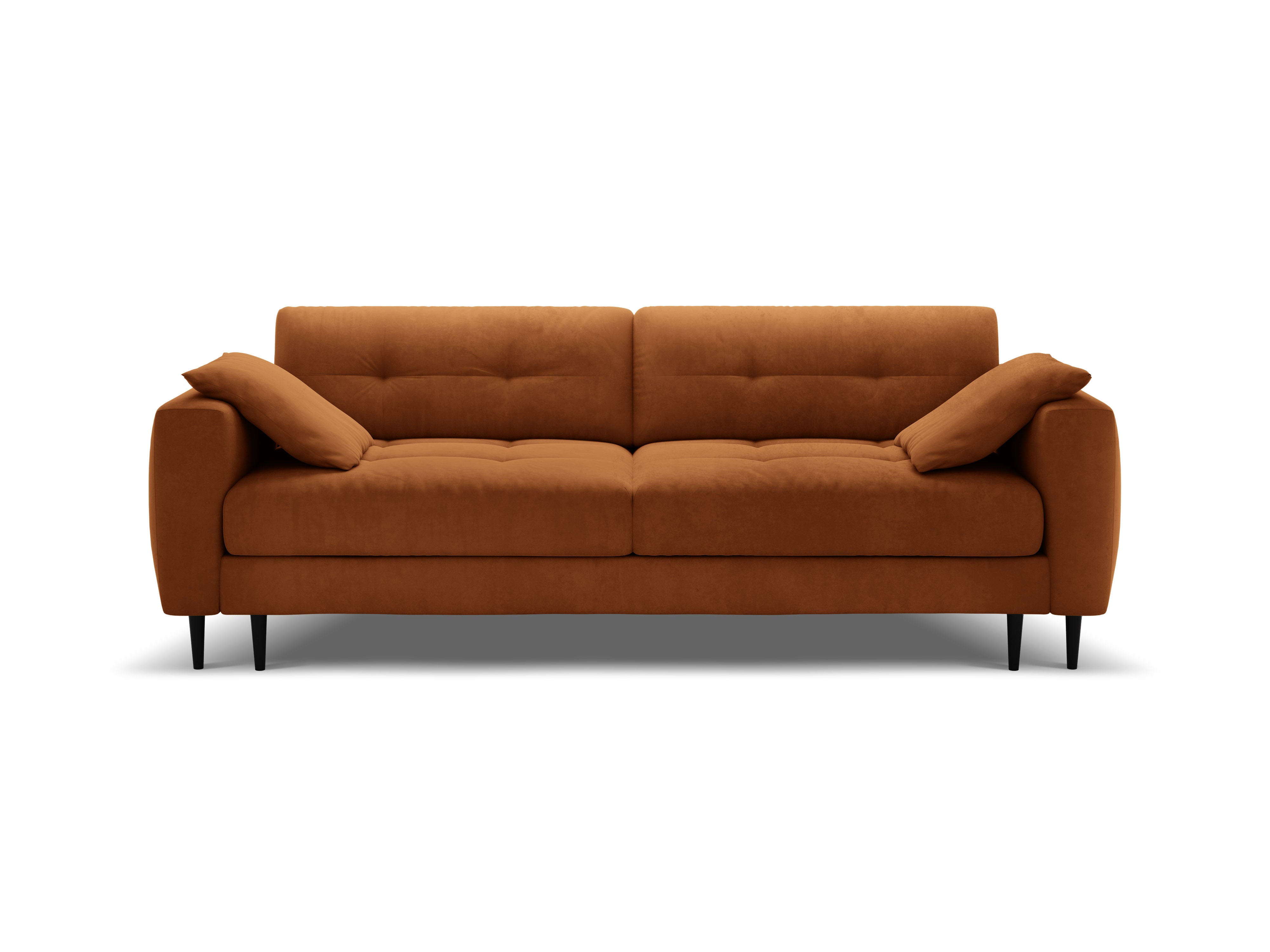 Sofa aus Samt für 3 Personen mit Schlaf-Funktion BEMY terrakotta
