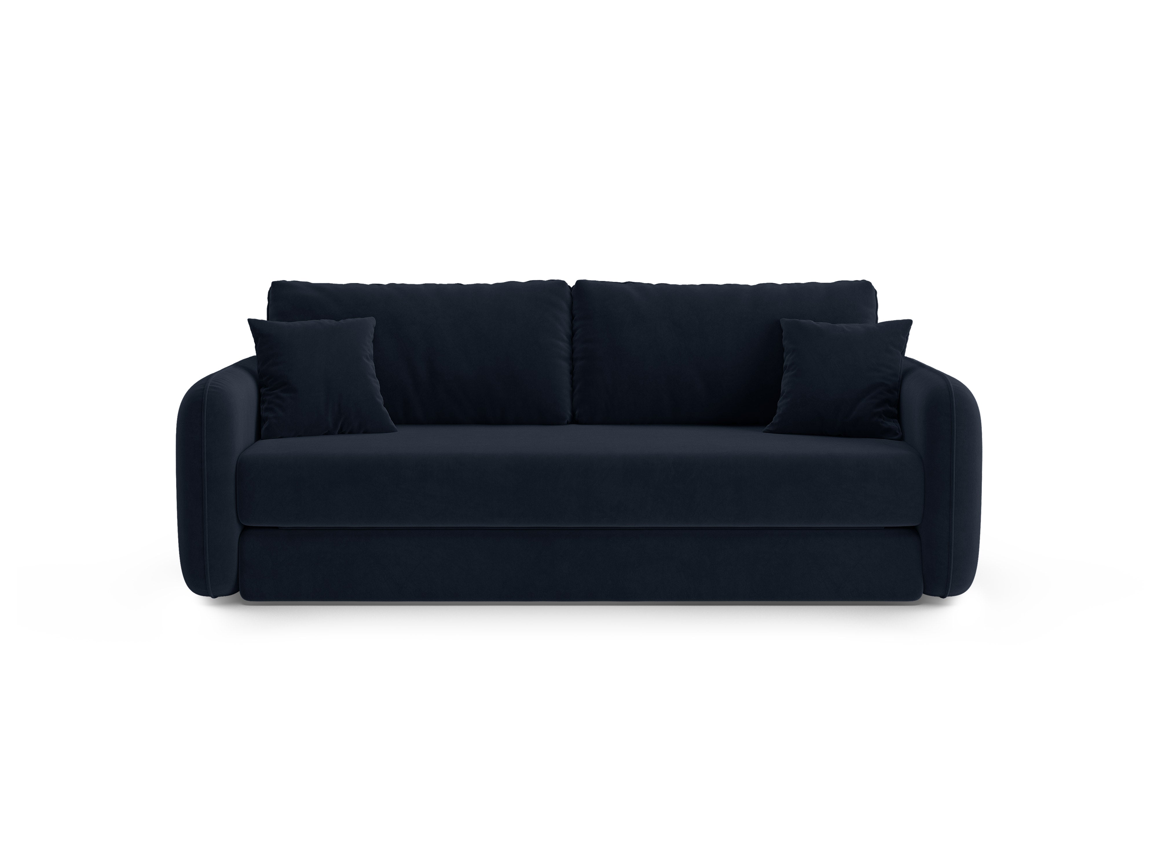 Sofa aus Samt für 3 Personen mit Schlaf-Funktion DORMI königsblau