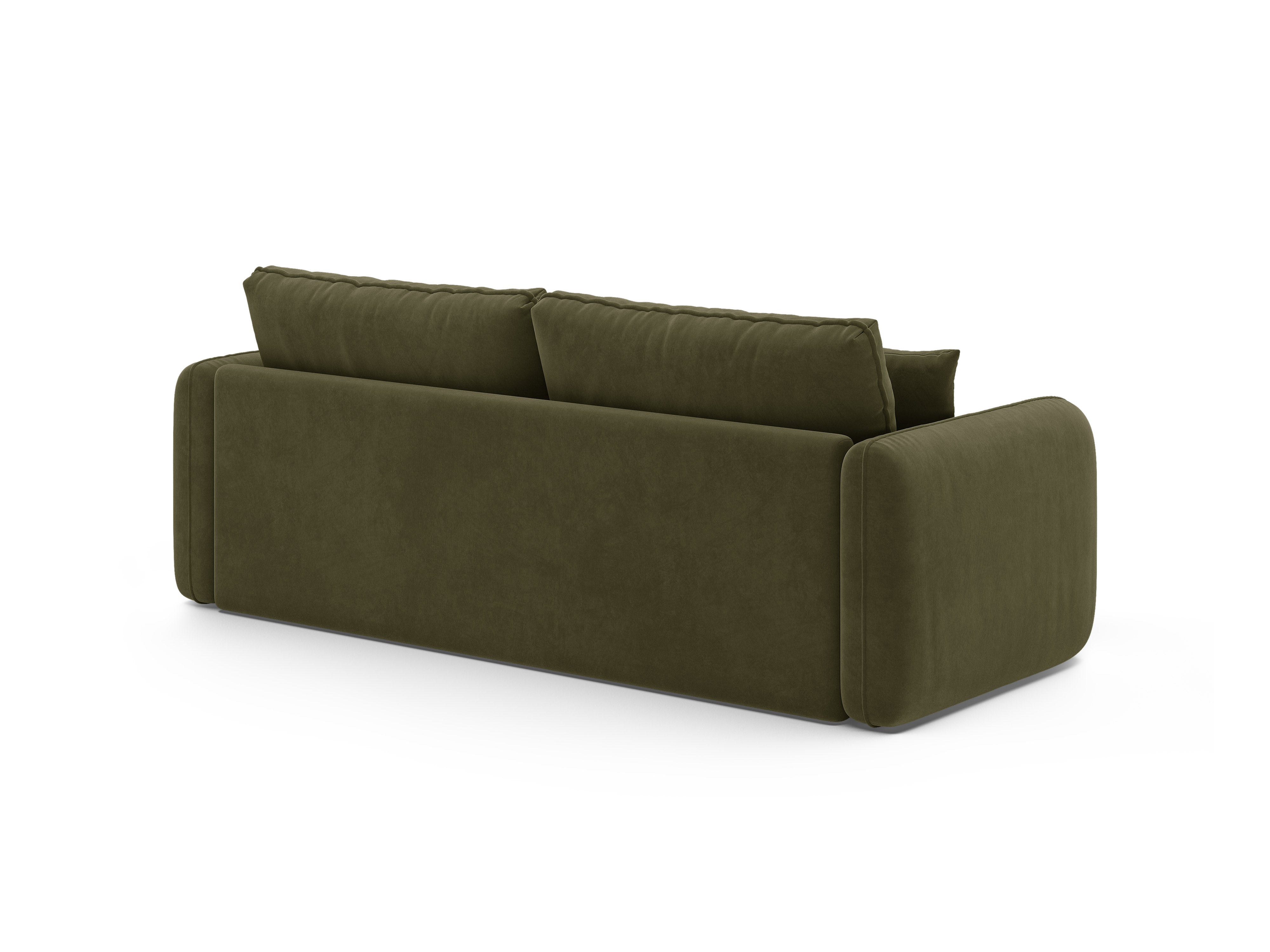 Sofa aus Samt für 3 Personen mit Schlaf-Funktion DORMI grün
