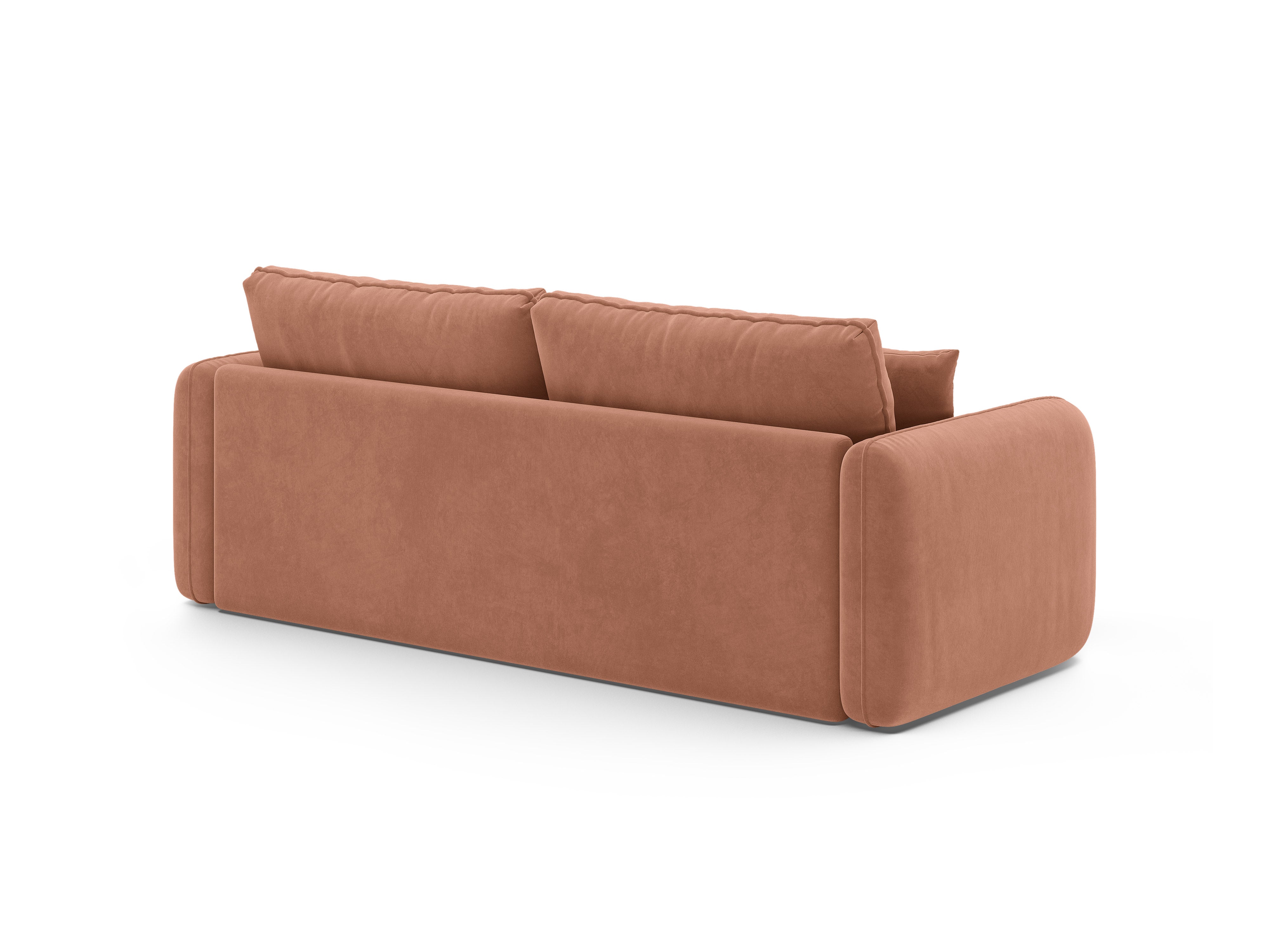 Velvet 3-Seater Sofa with Sleeping Function DORMI Pink
