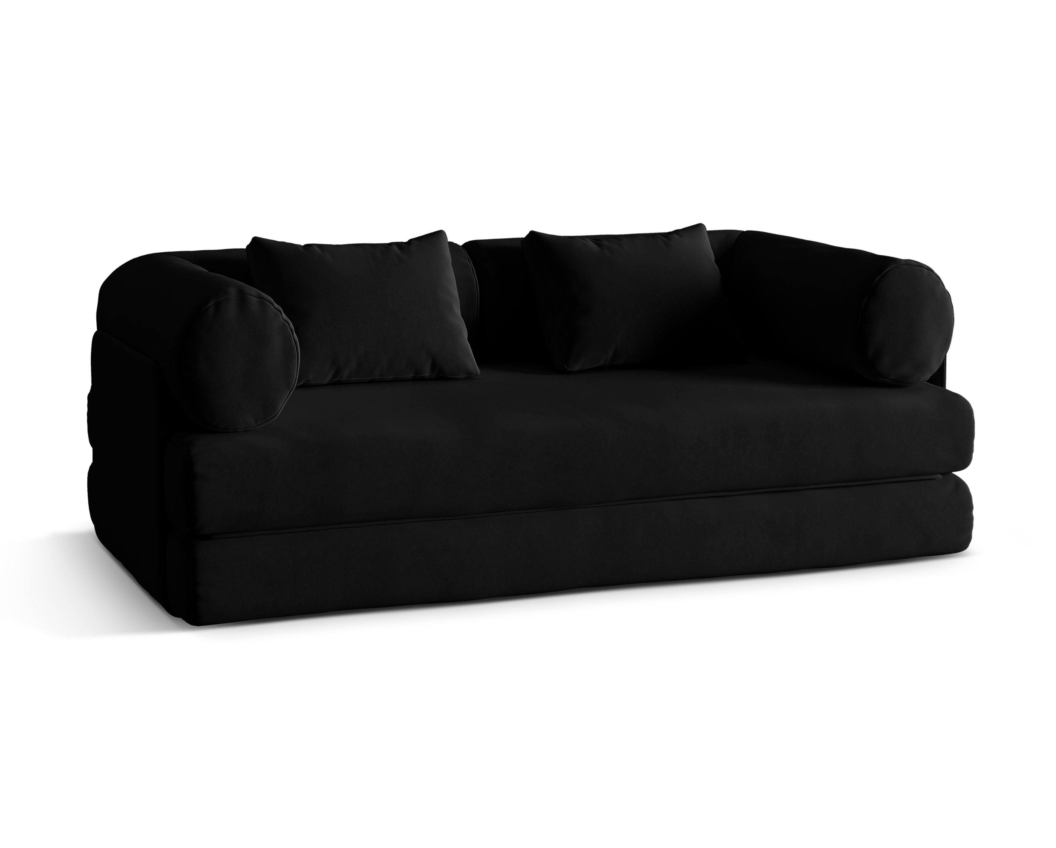 Sofa DREAMY 3-Sitzer mit Schlaffunktion schwarz