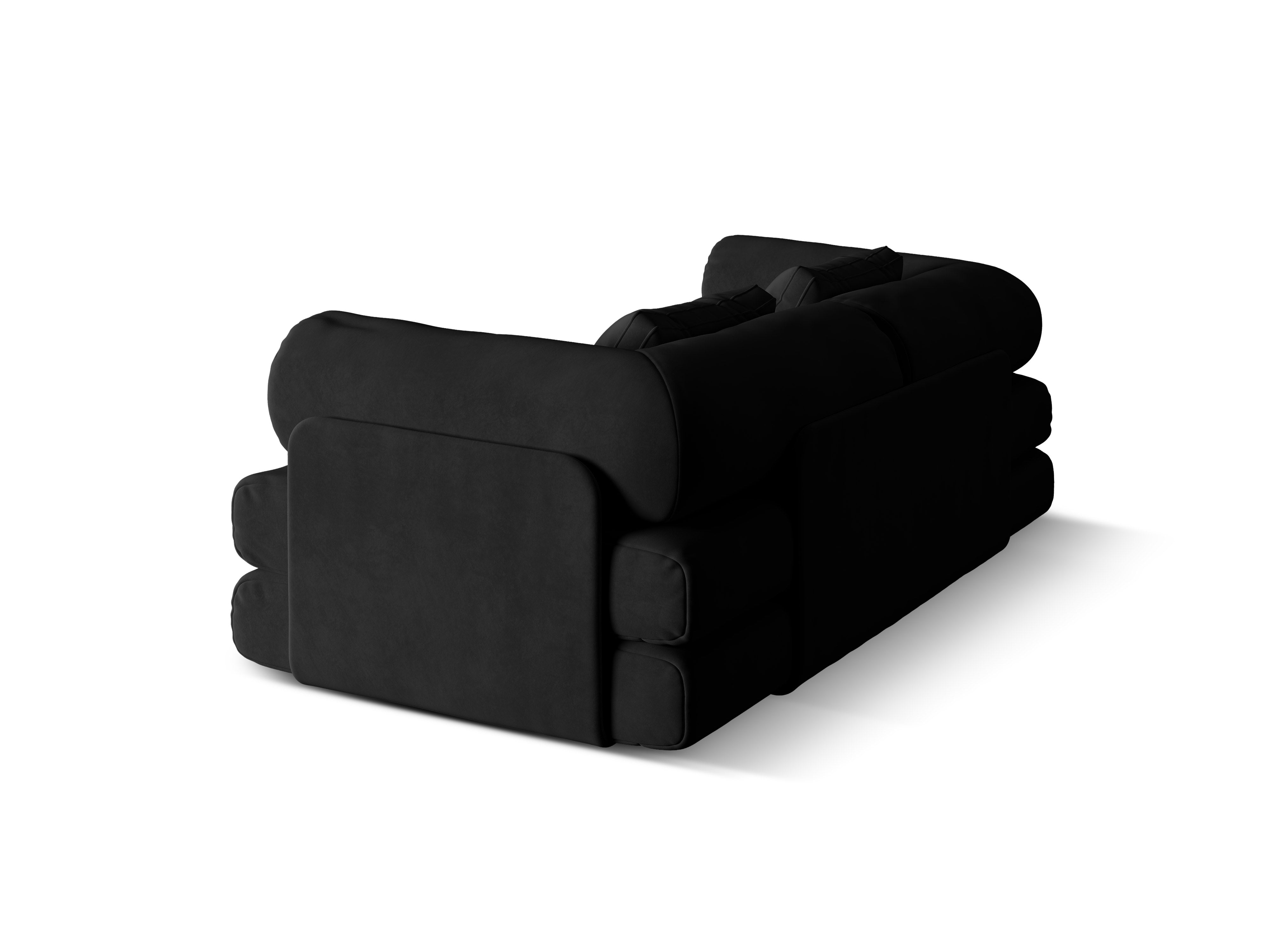 Sofa DREAMY 3-Sitzer mit Schlaffunktion schwarz