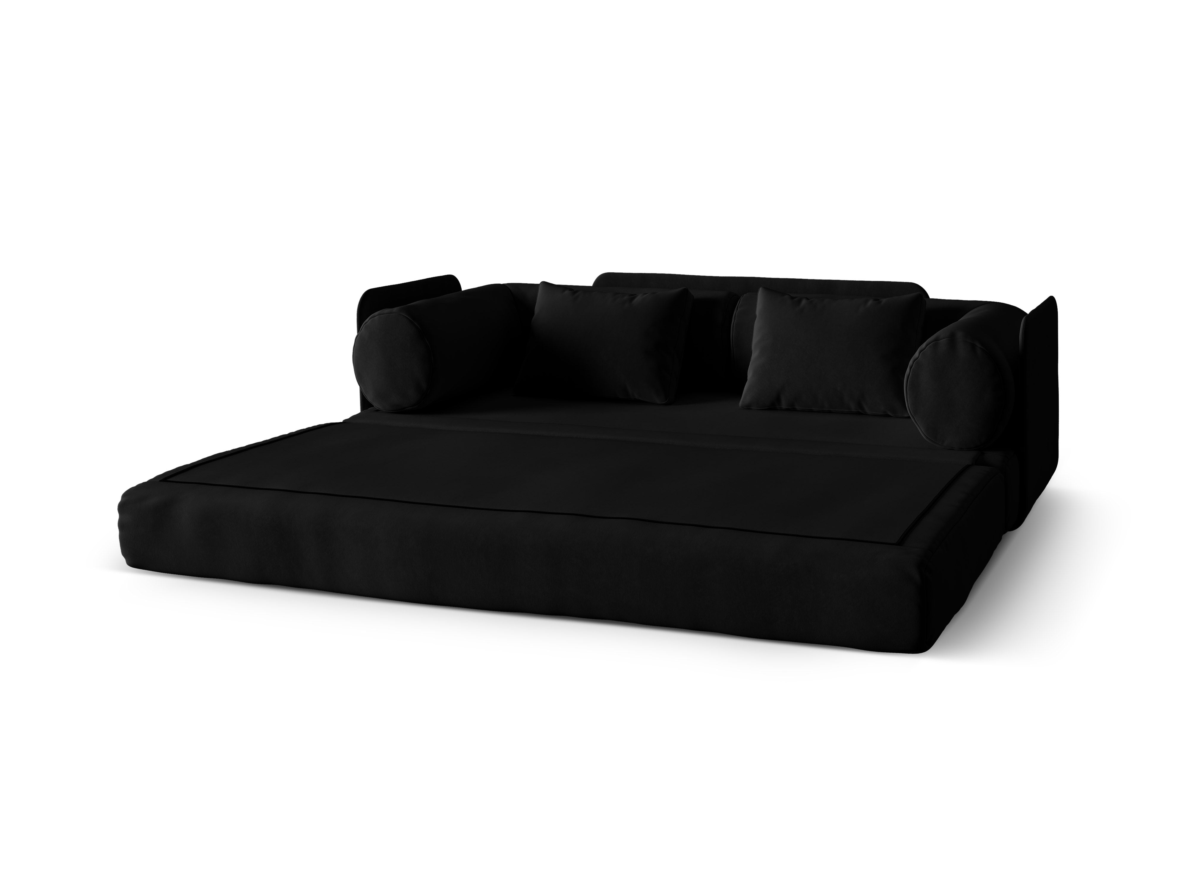 Sofa DREAMY 3-Sitzer mit Schlaffunktion schwarz