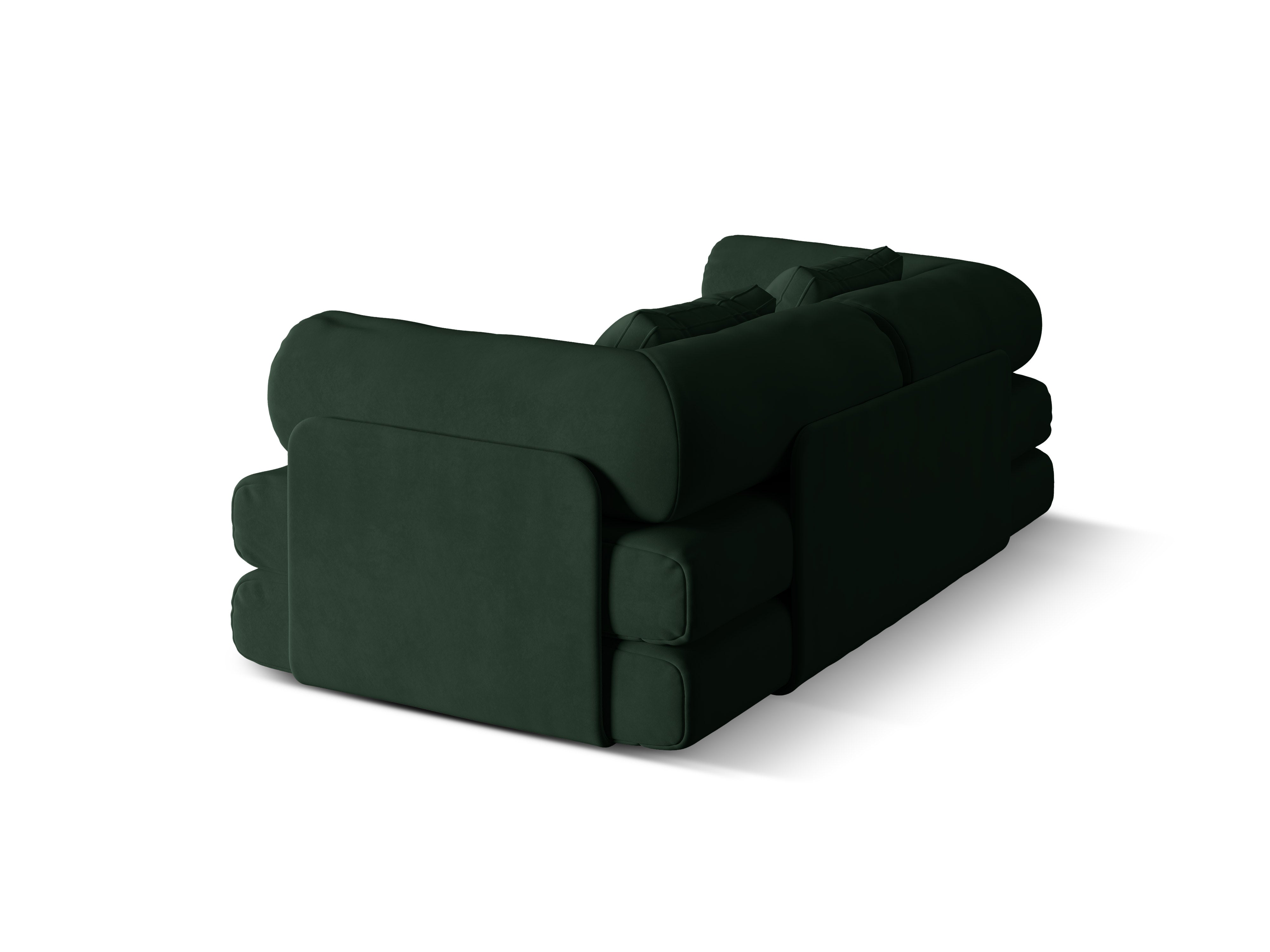 Sofa DREAMY 3-Sitzer mit Schlaffunktion in Flaschengrün