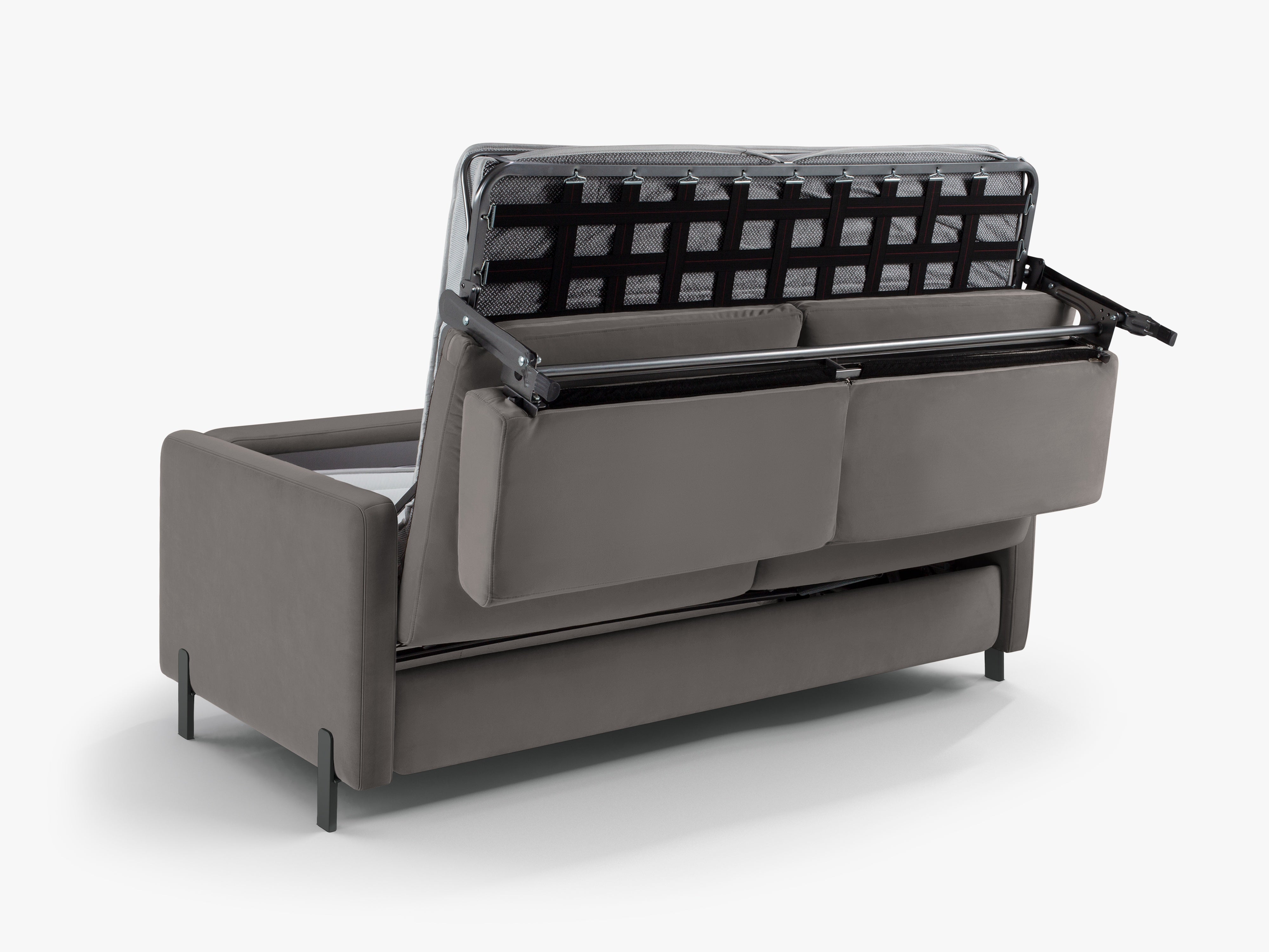 Samtsofa mit Bettfunktion, "Gloria", 3 Sitze, Grau, 202x102x80
In Europa gemacht