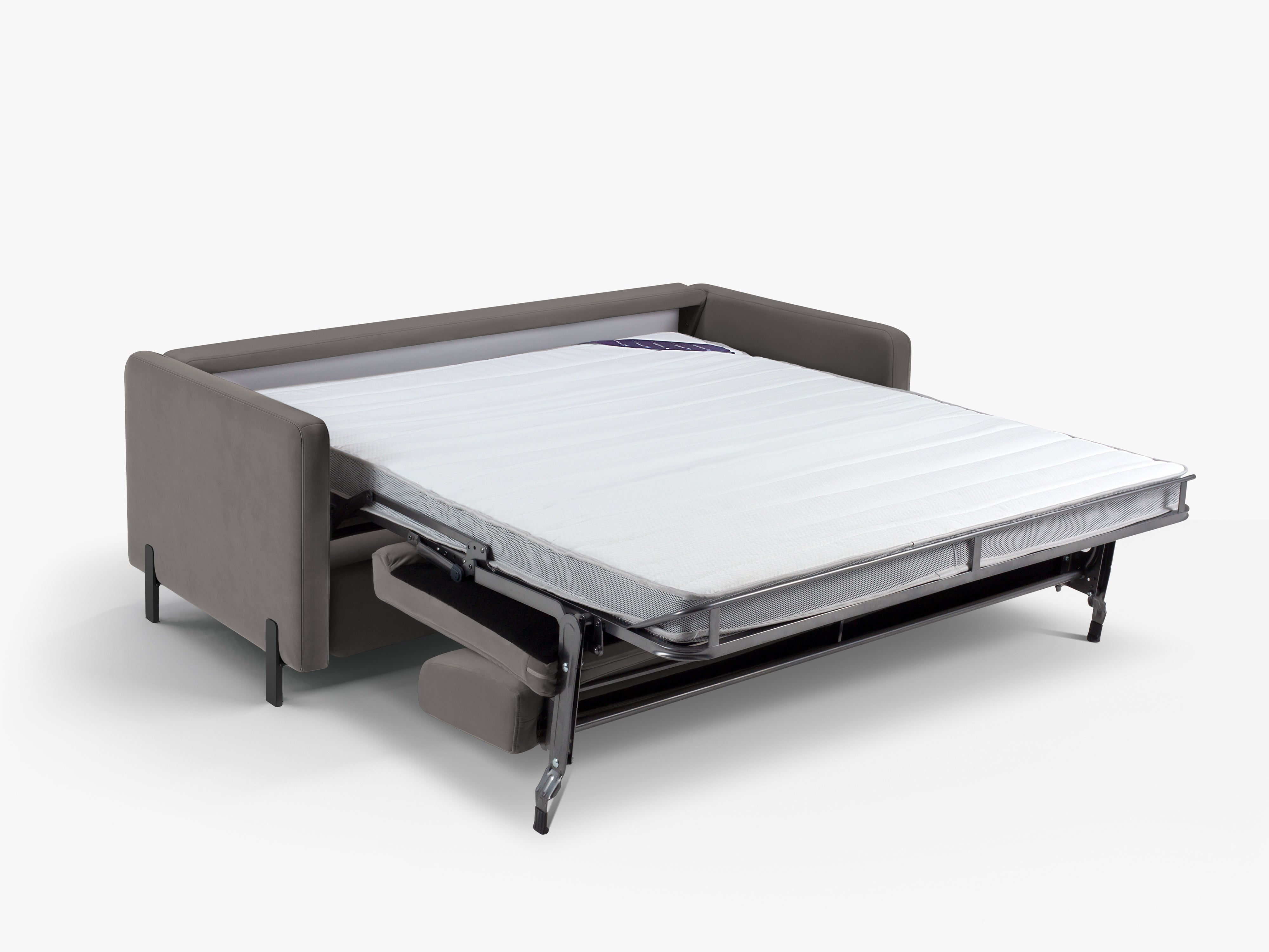 Samtsofa mit Bettfunktion, "Gloria", 3 Sitze, Grau, 202x102x80
In Europa gemacht