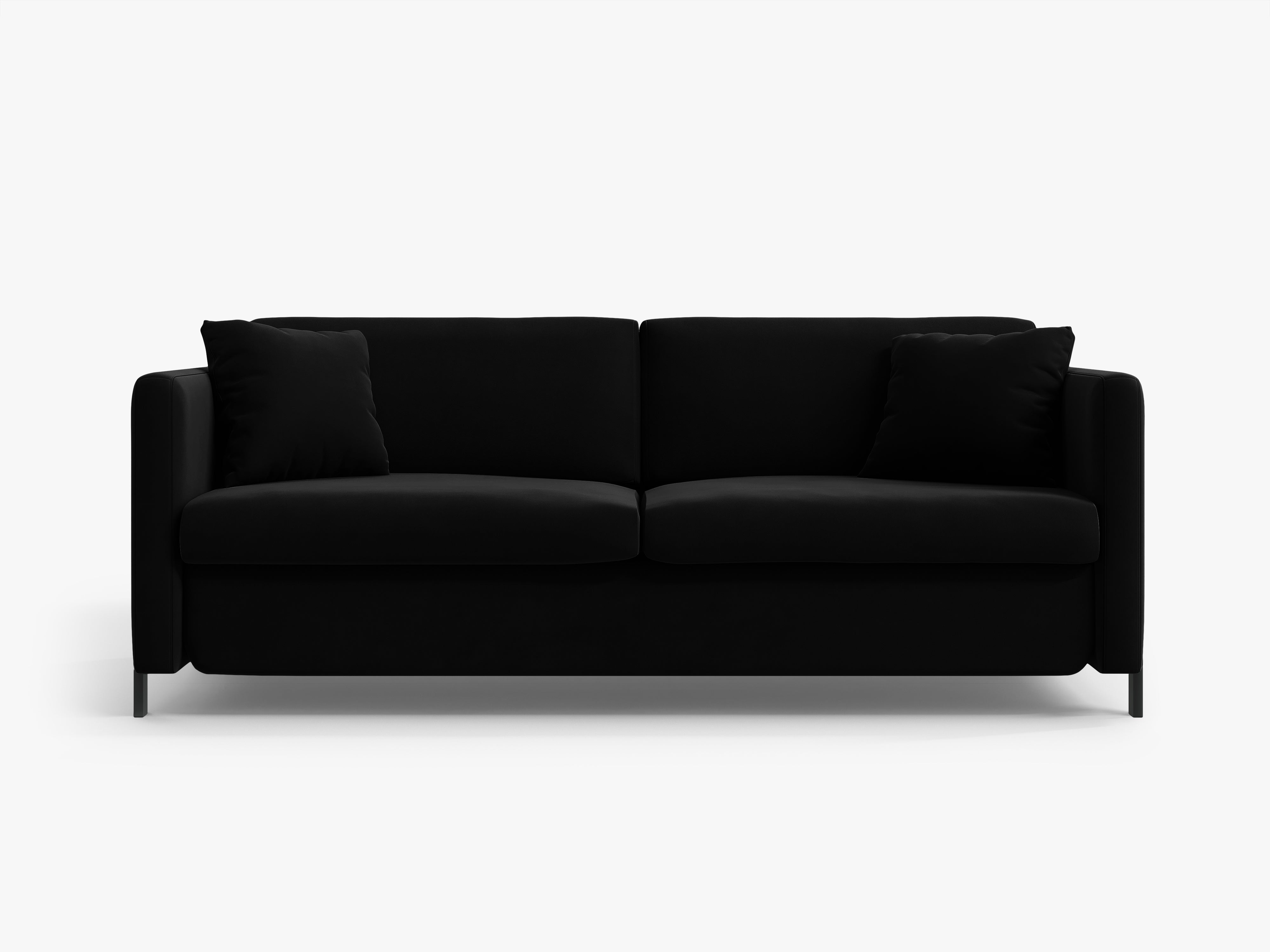 Samtsofa mit Bettfunktion, "Gloria", 3 Sitze, schwarz, 202x102x80
In Europa gemacht