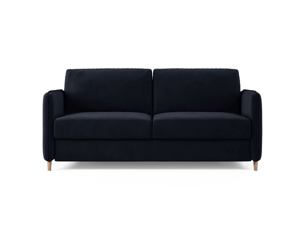 Sofa aksamitna 3-osobowa z funkcją spania SIMO granat królewski – Micadoni