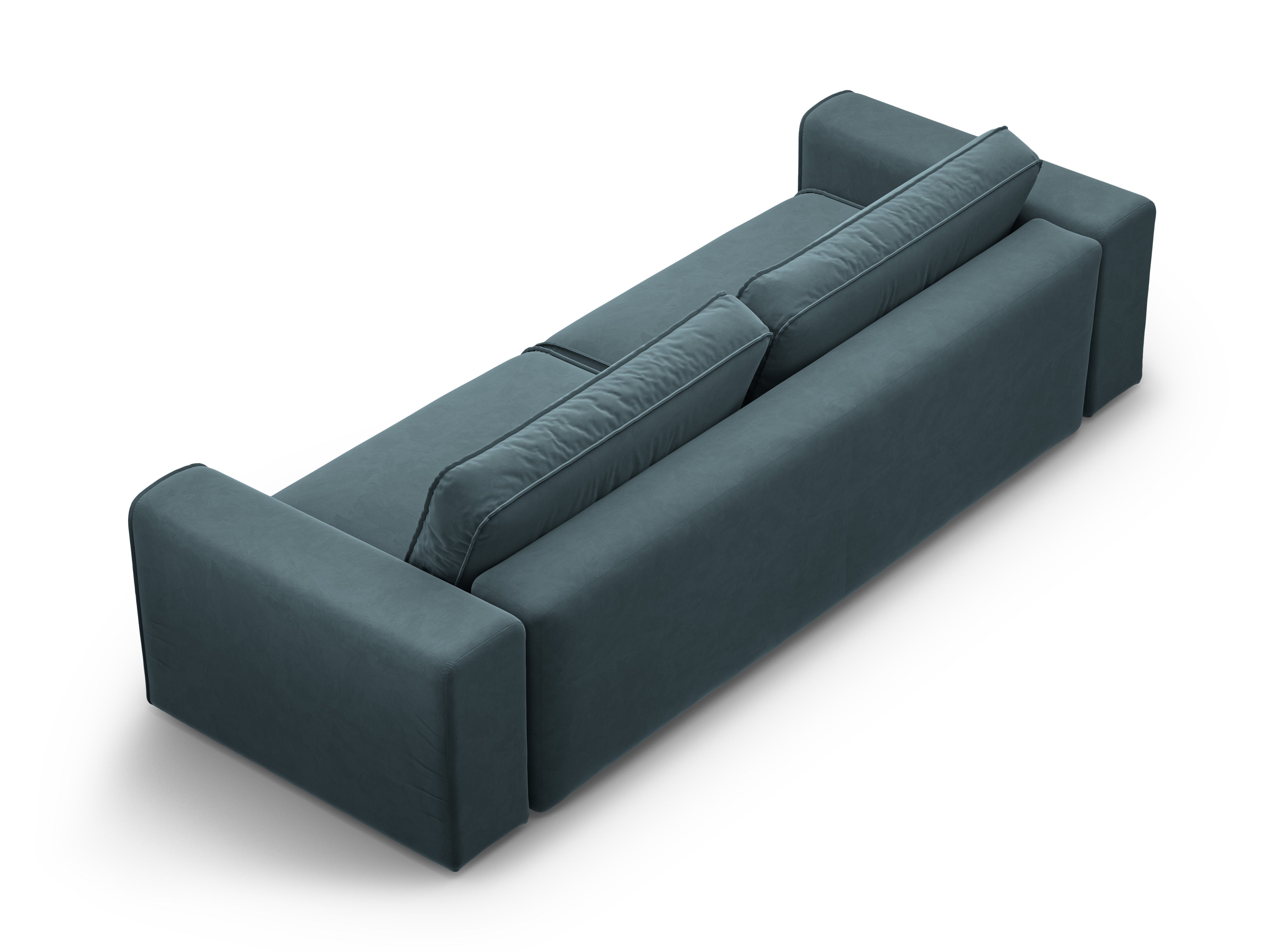 Velvet 3-Seater Sofa with Sleeping Function VICTOR Blue