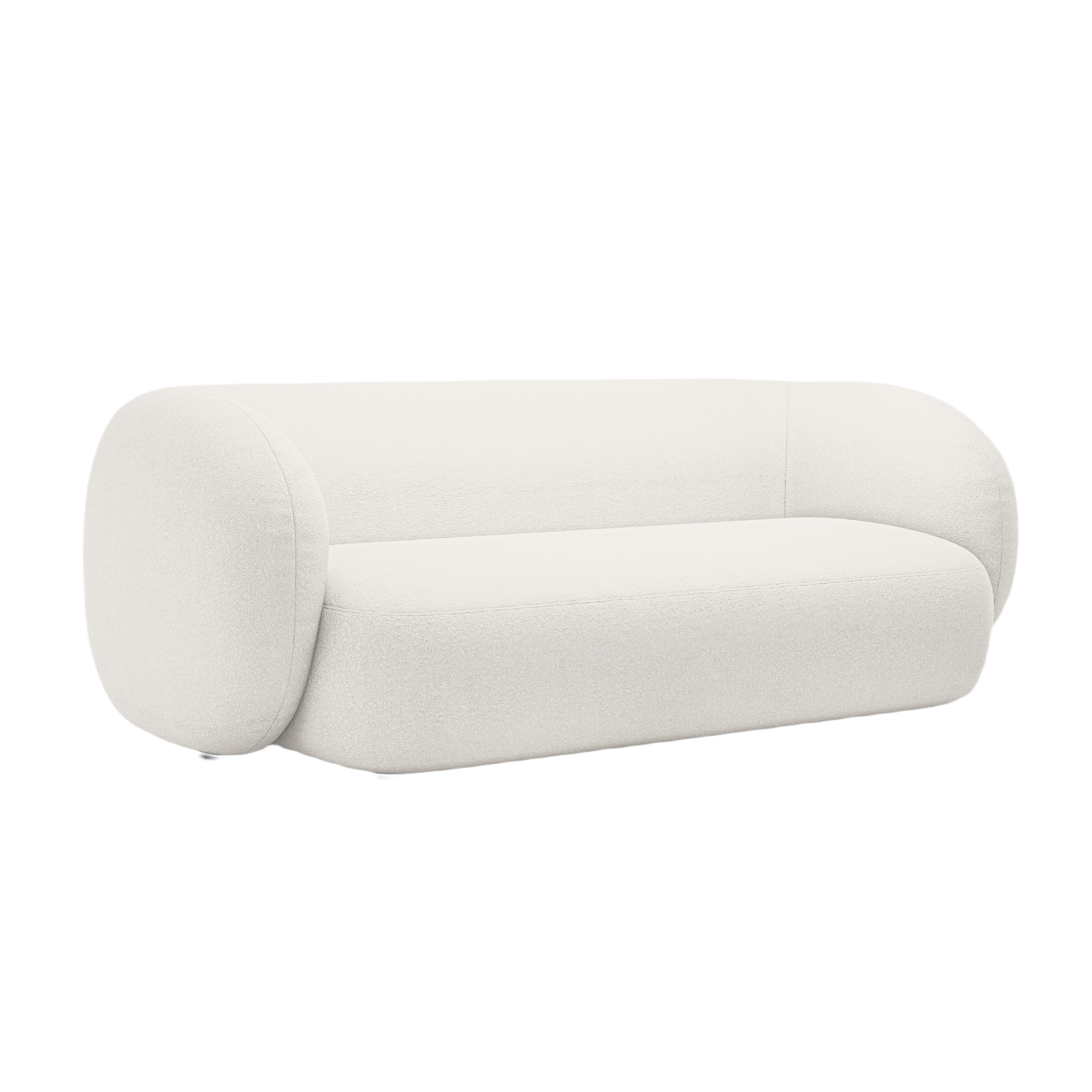 Sofa 3-sitzig KATE weiß Boucle