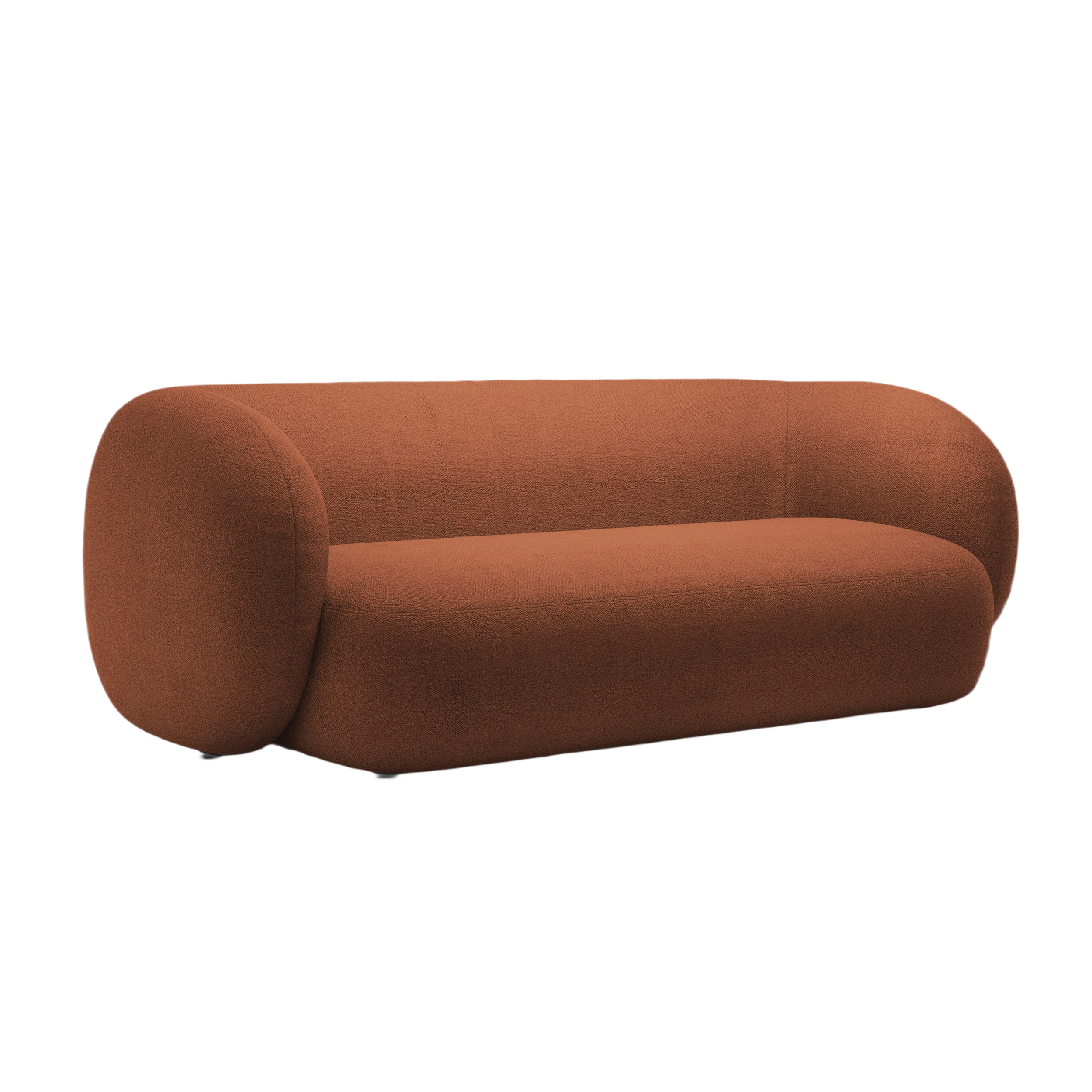 Sofa 3-Sitzer KATE terrakotta Boucle