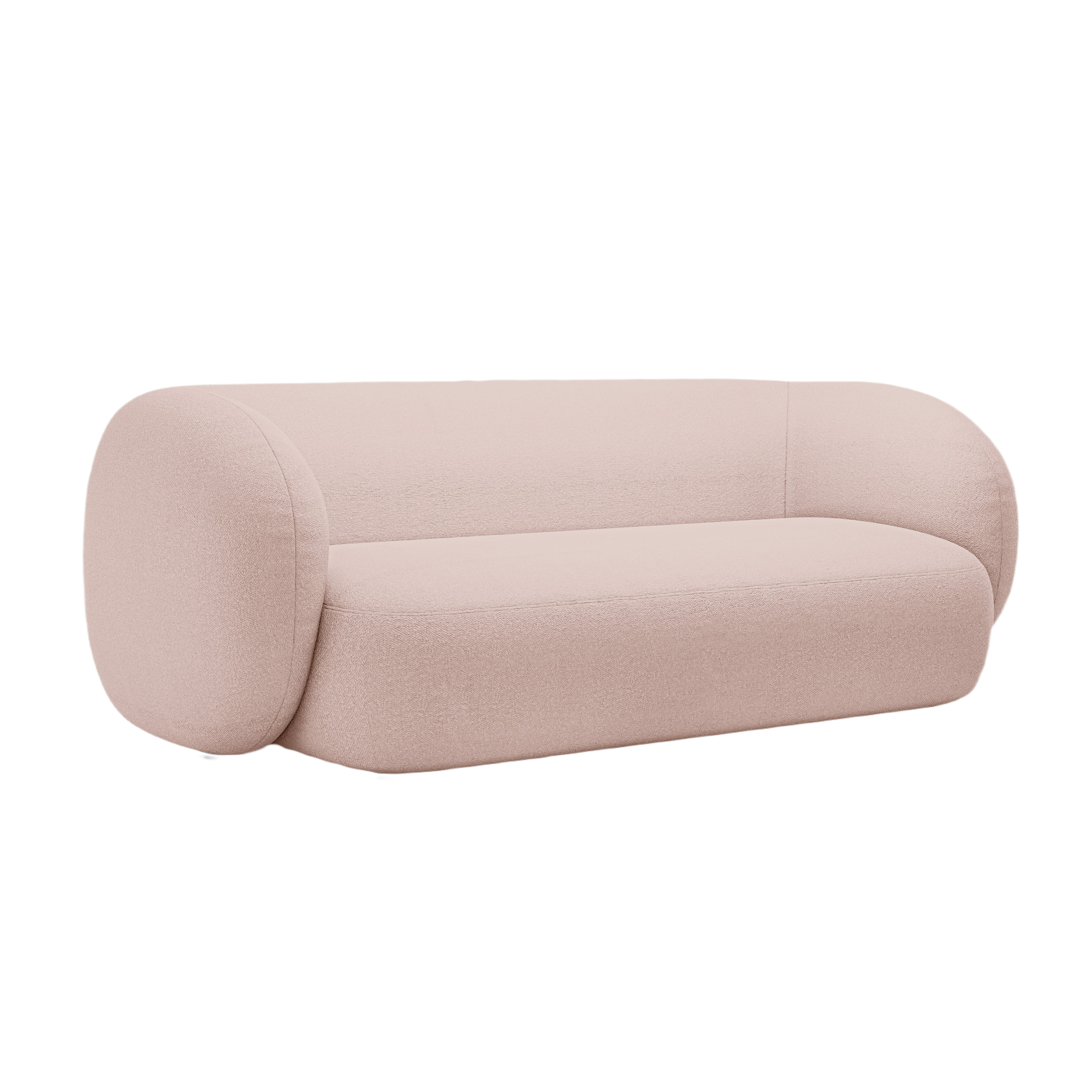 Sofa 3-Sitzer KATE rosa Boucle