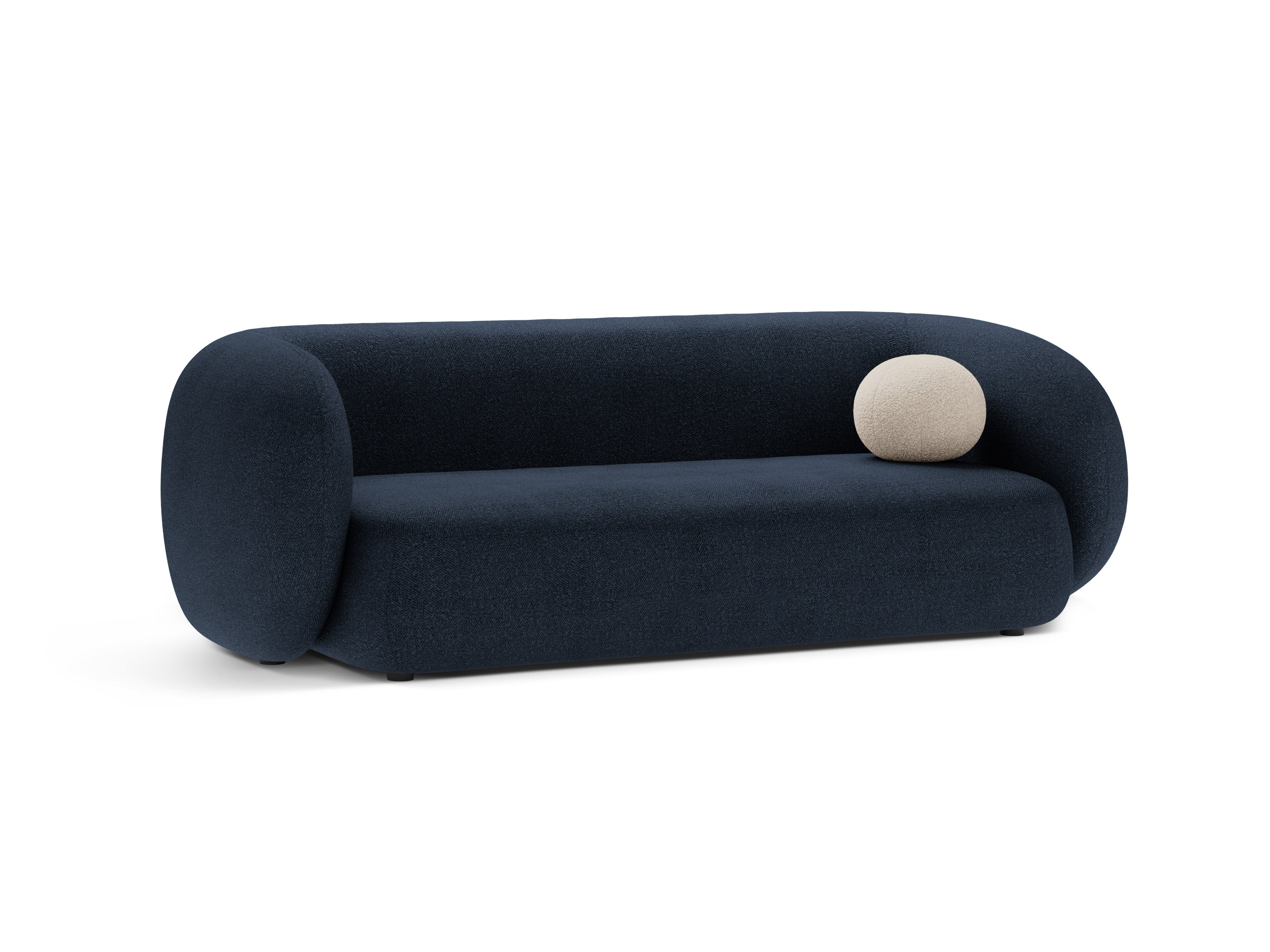 3-seater Sofa KATE navy boucle