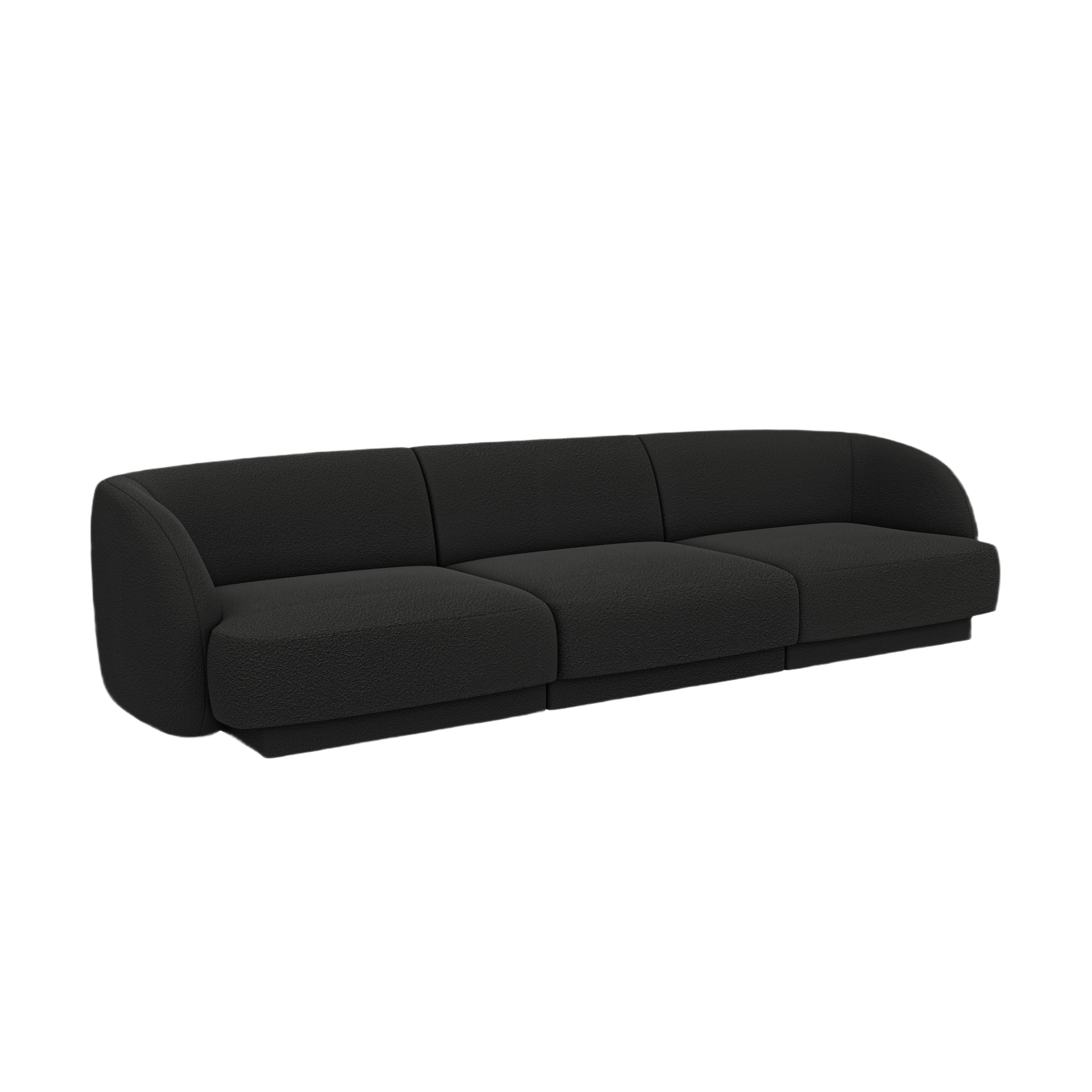 Sofa 3-osobowa MILEY czarny boucle