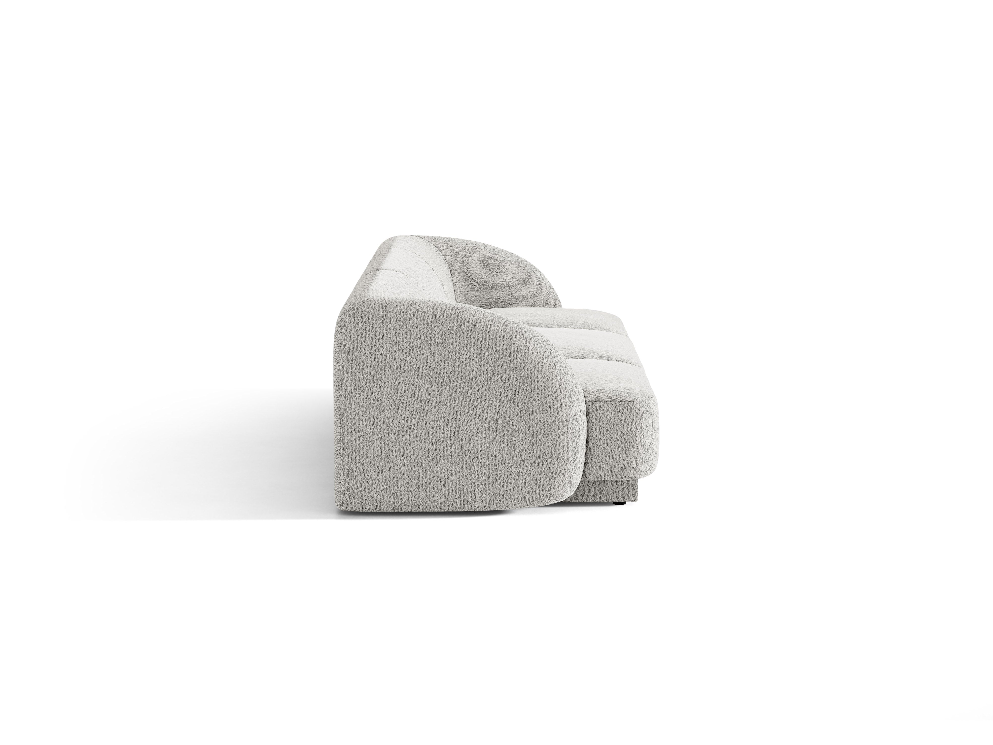 Sofa 3-Sitzer MILEY hellgrau Boucle