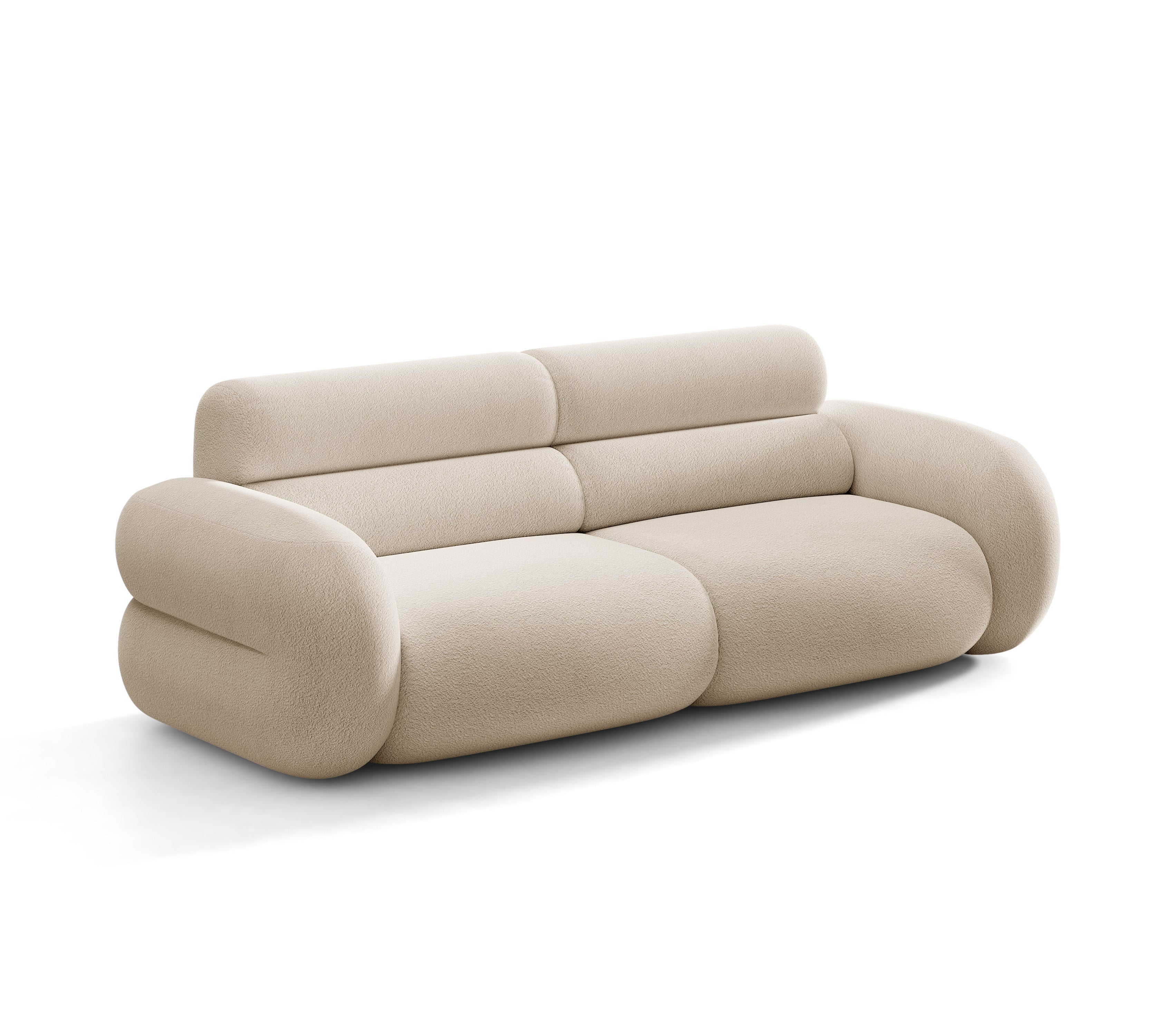 Sofa für 3 Personen NEO in beigem Boucle