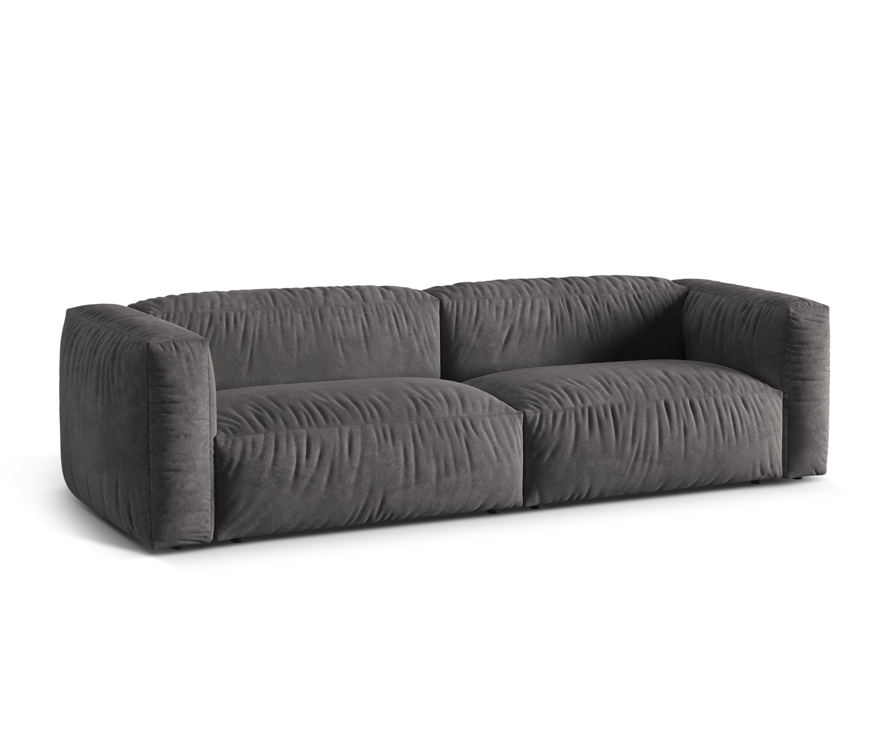Martina Gray Velvet Sofa