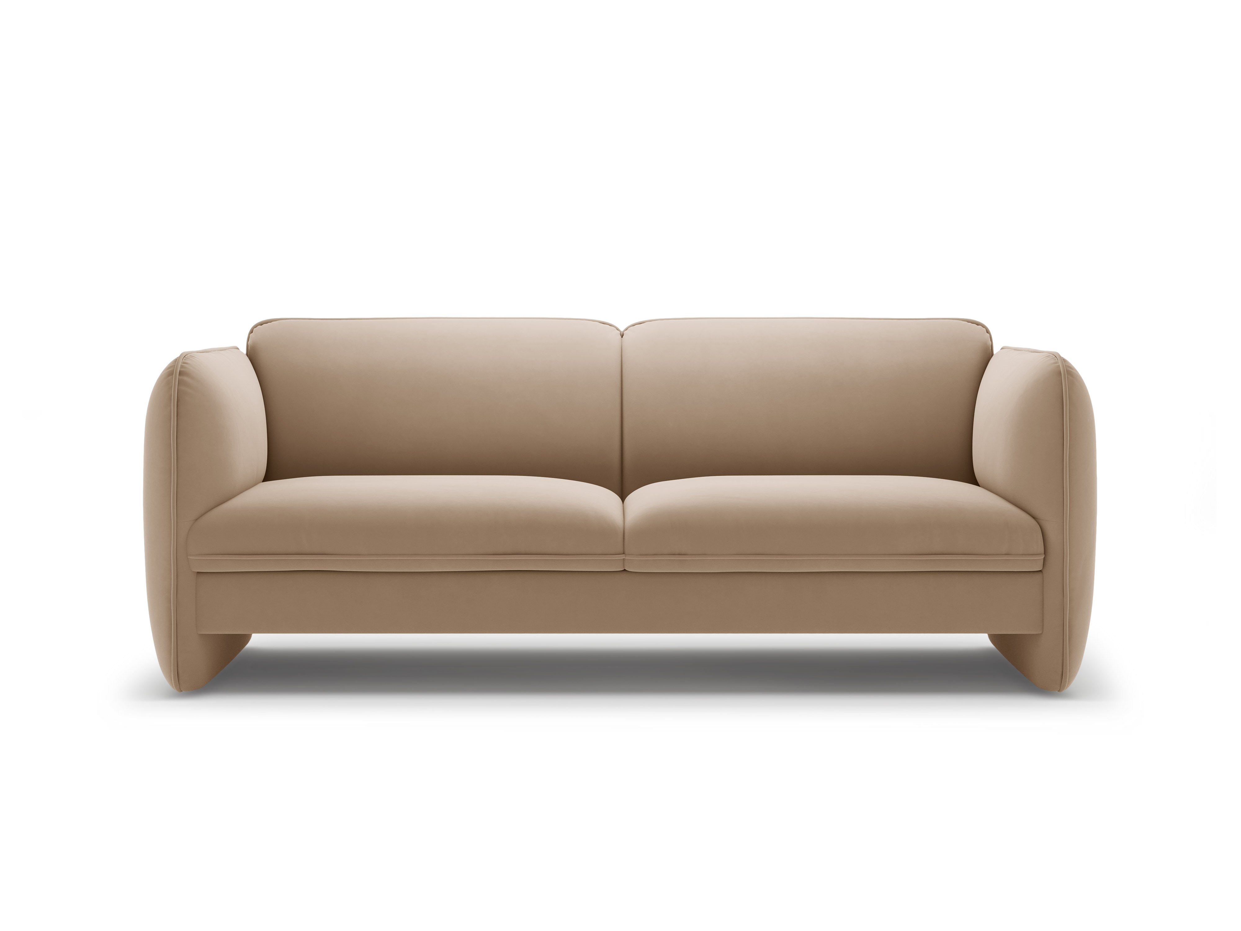 Sofa für 3 Personen aus Samt GEORGIA in Beige