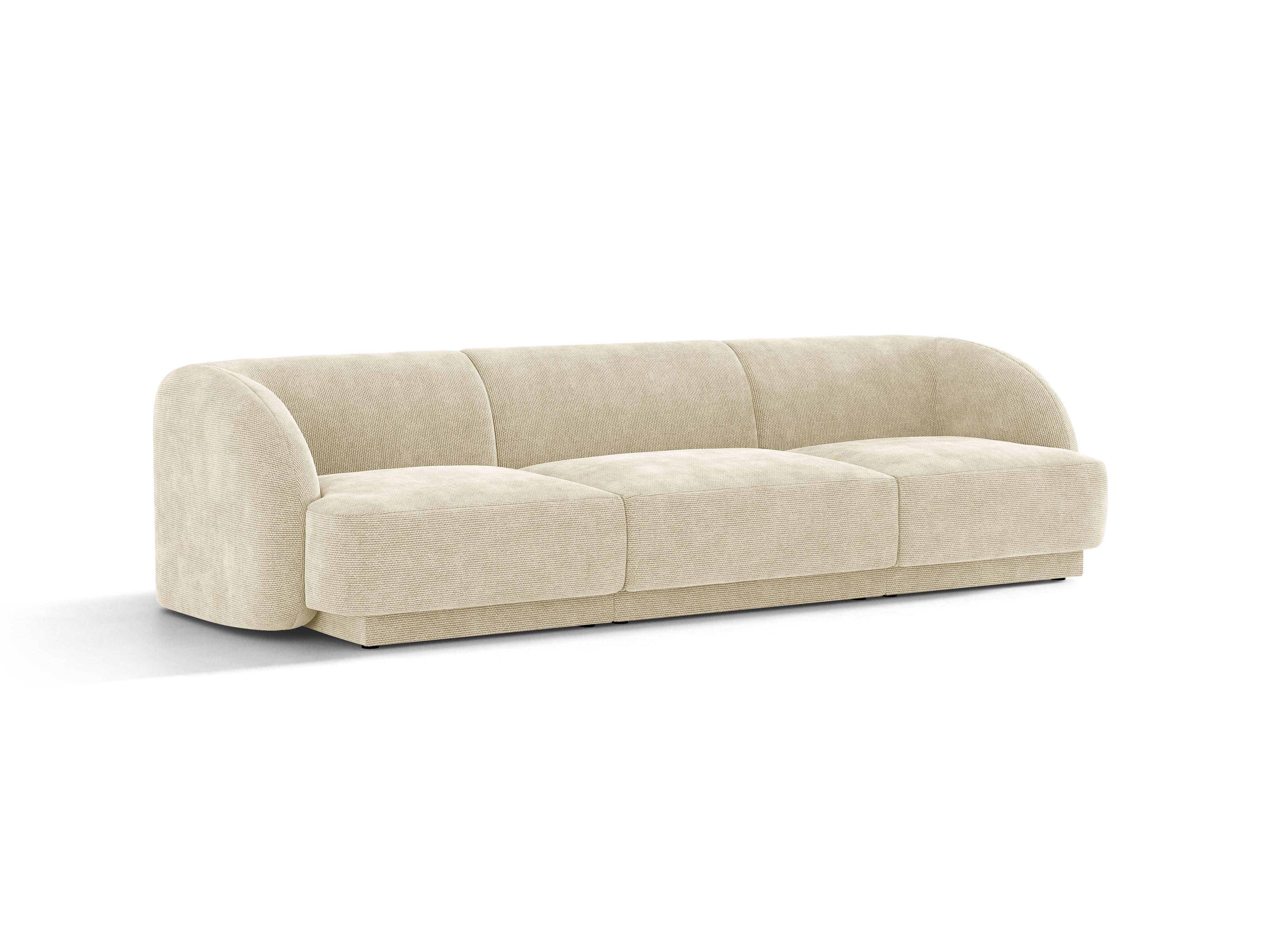 Sofa 3-Sitzer MILEY hellbeige Chenille seidig