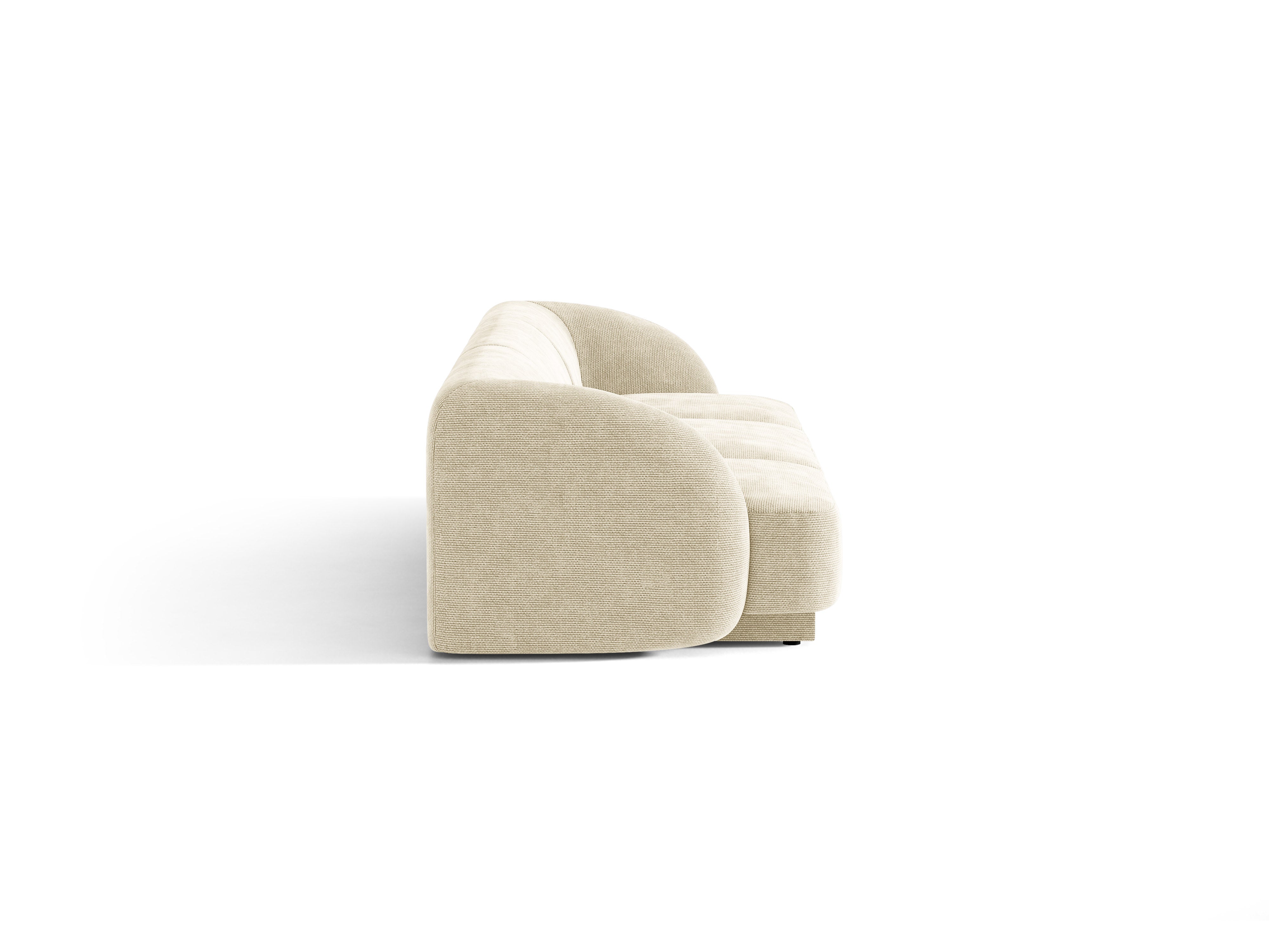Sofa 3-Sitzer MILEY hellbeige Chenille seidig