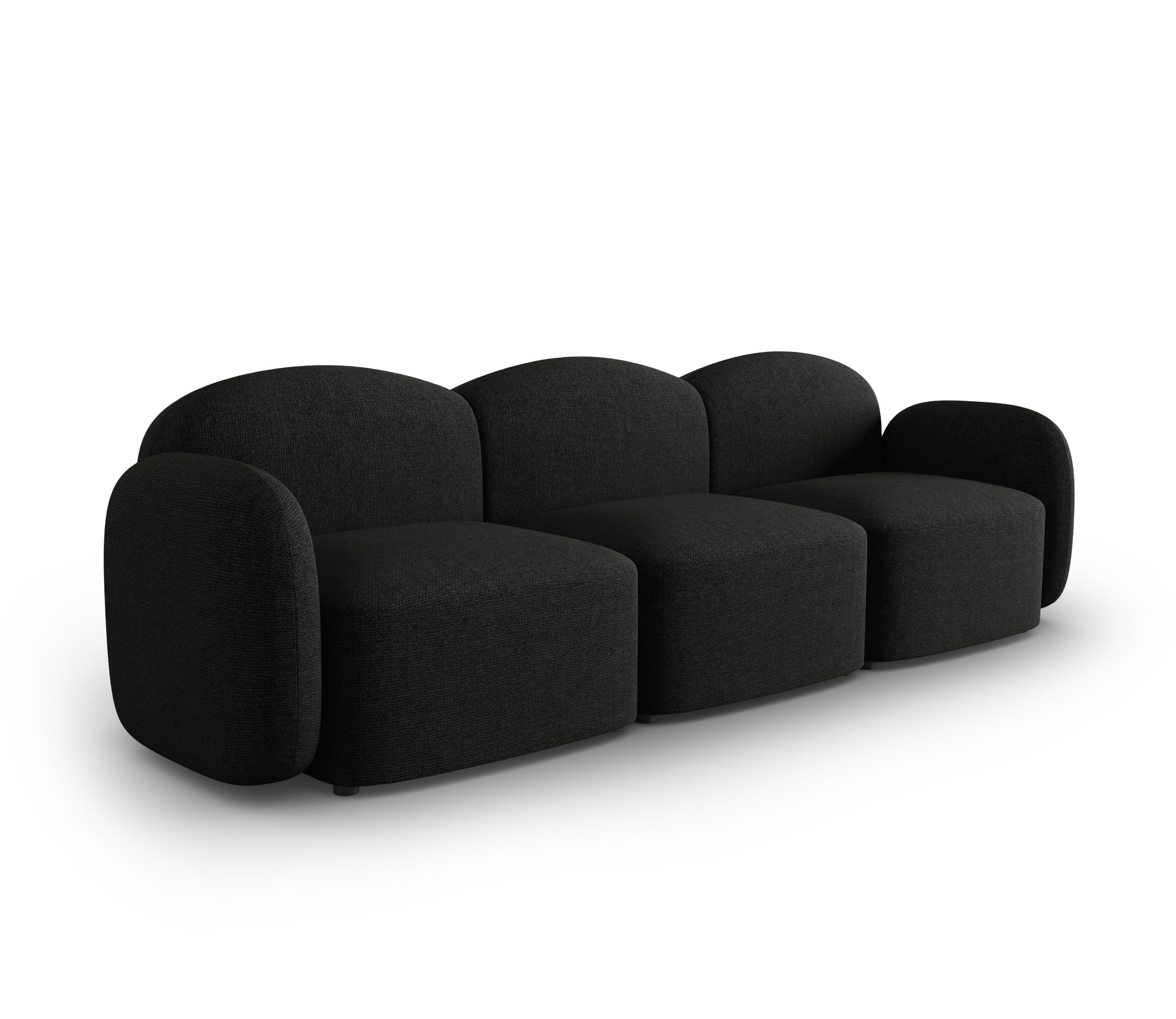 Sofa 3-osobowa BLAIR szenil czarny melanż Micadoni Eye on Design