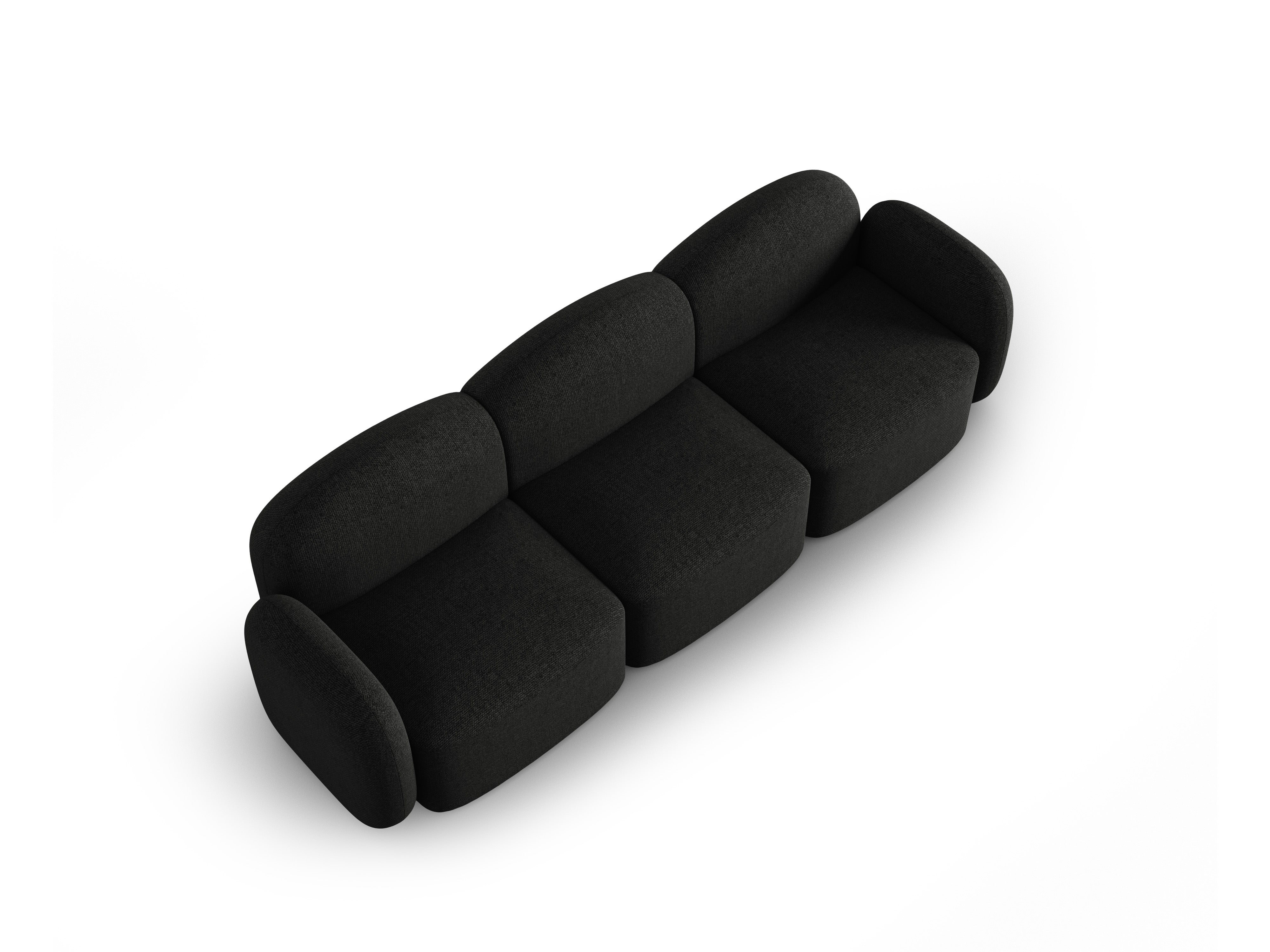 Sofa 3-osobowa BLAIR szenil czarny melanż Micadoni Eye on Design