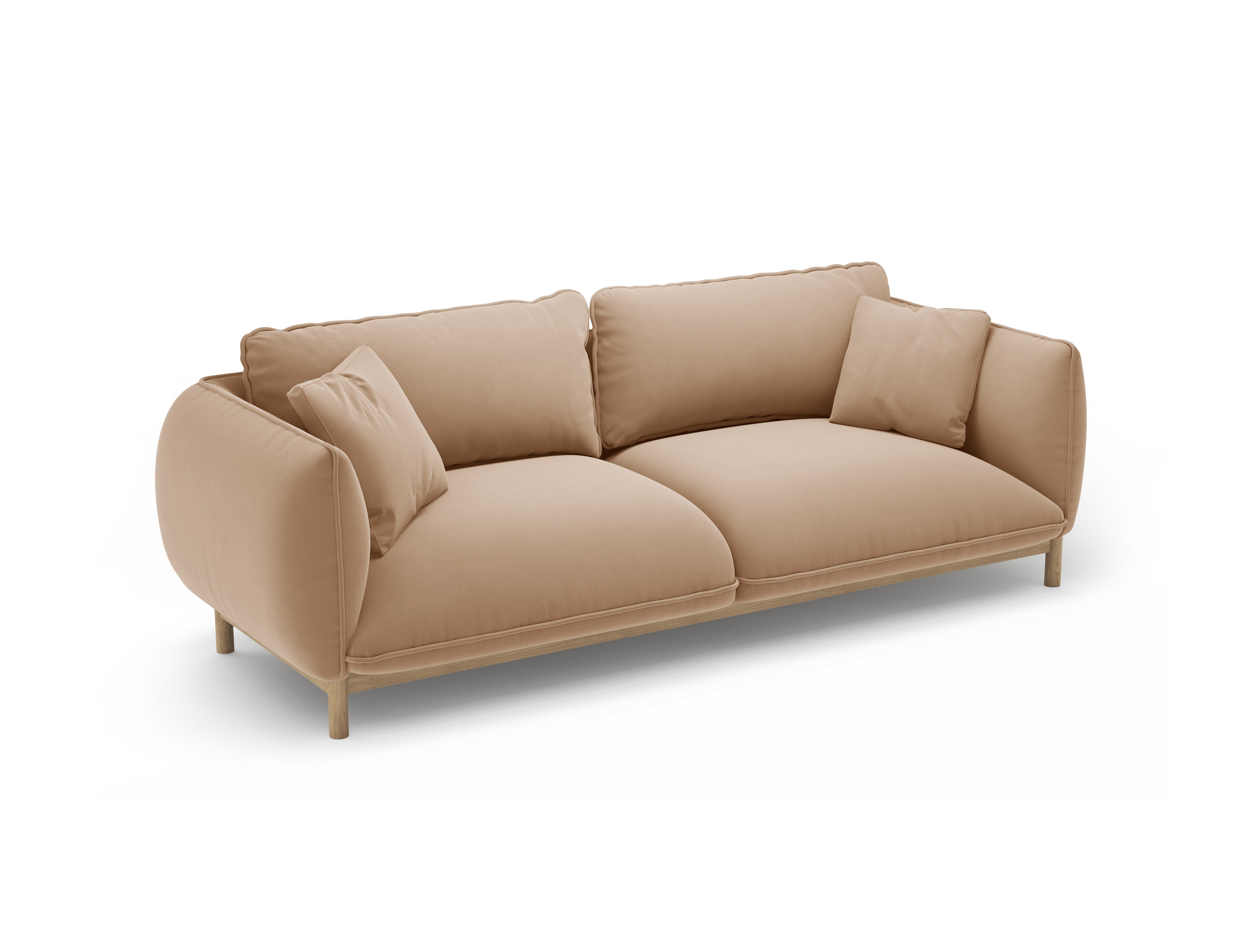 ADA sand 3-seater velvet sofa