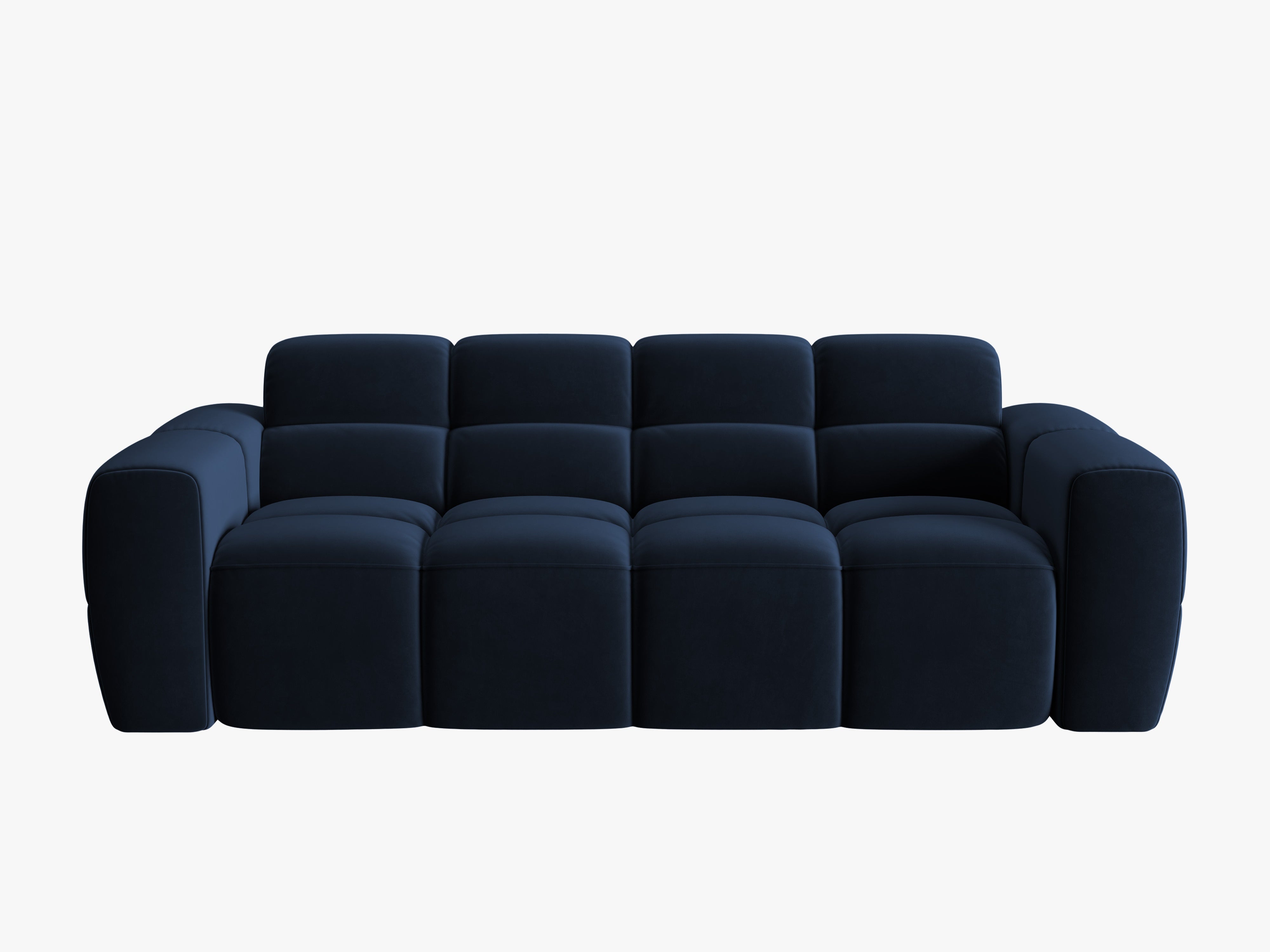 LISA royal blue velvet 3-seater sofa