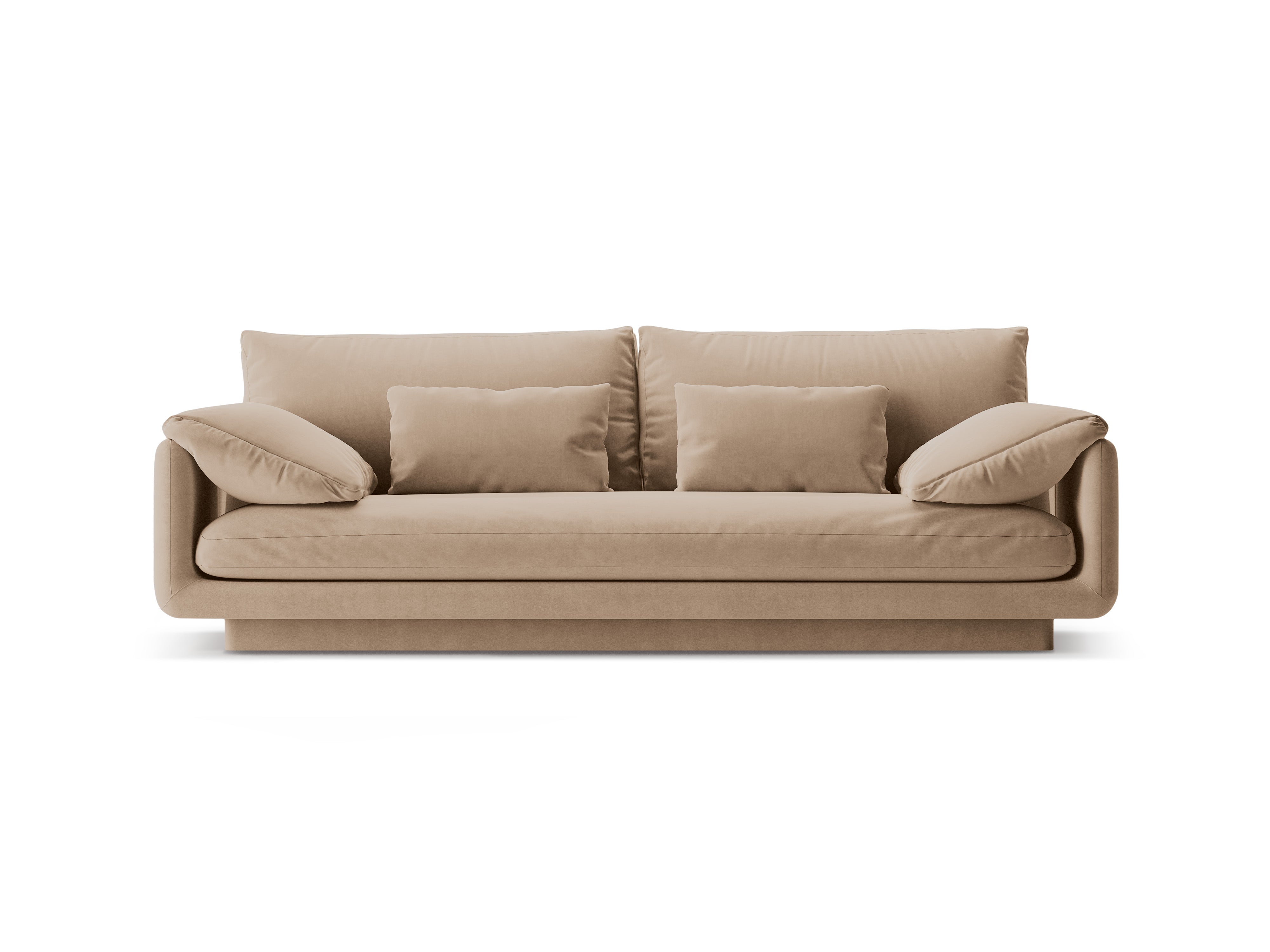 3-Sitzer-Samtsofa Torino-Sand