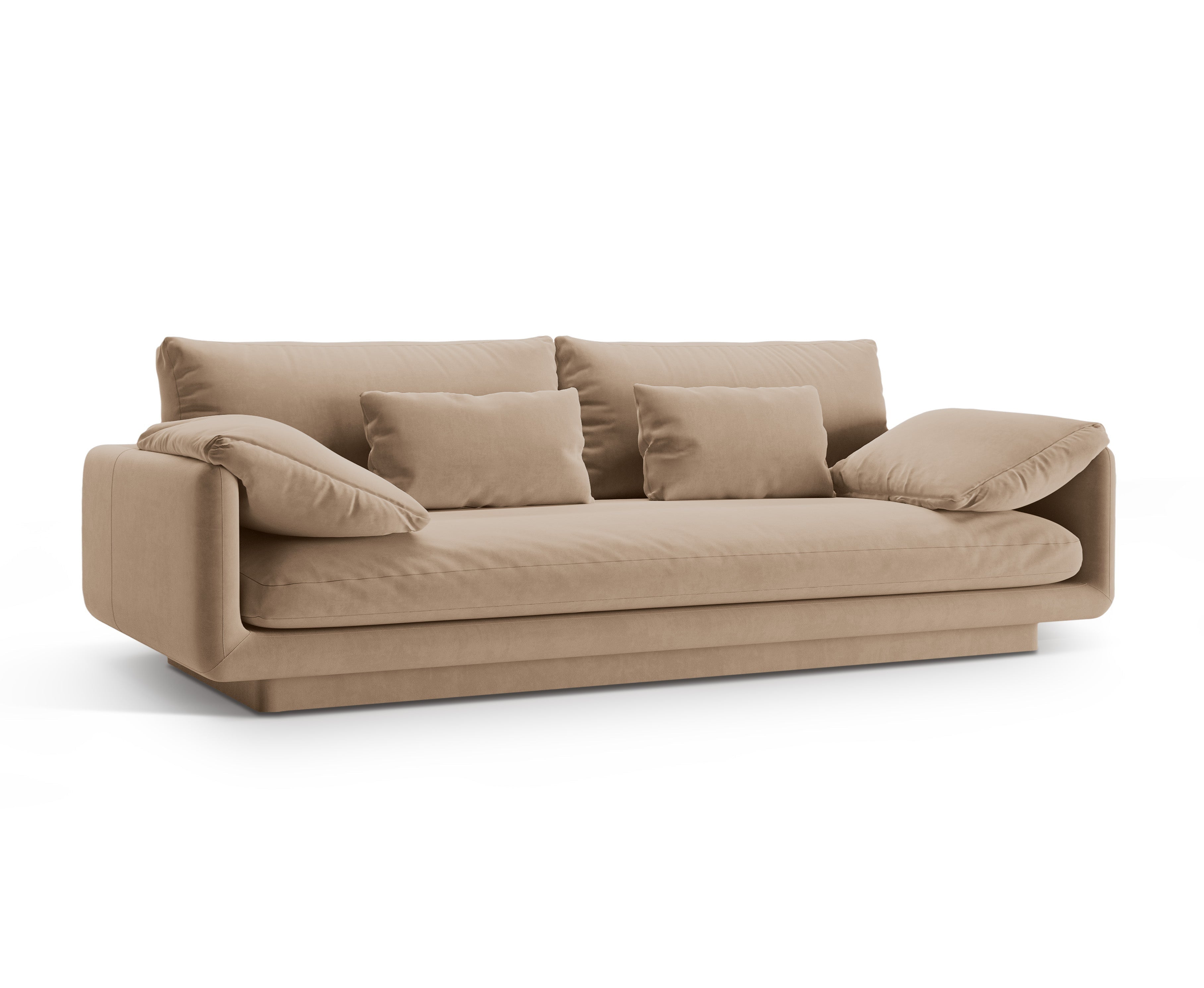 3-Sitzer-Samtsofa Torino-Sand