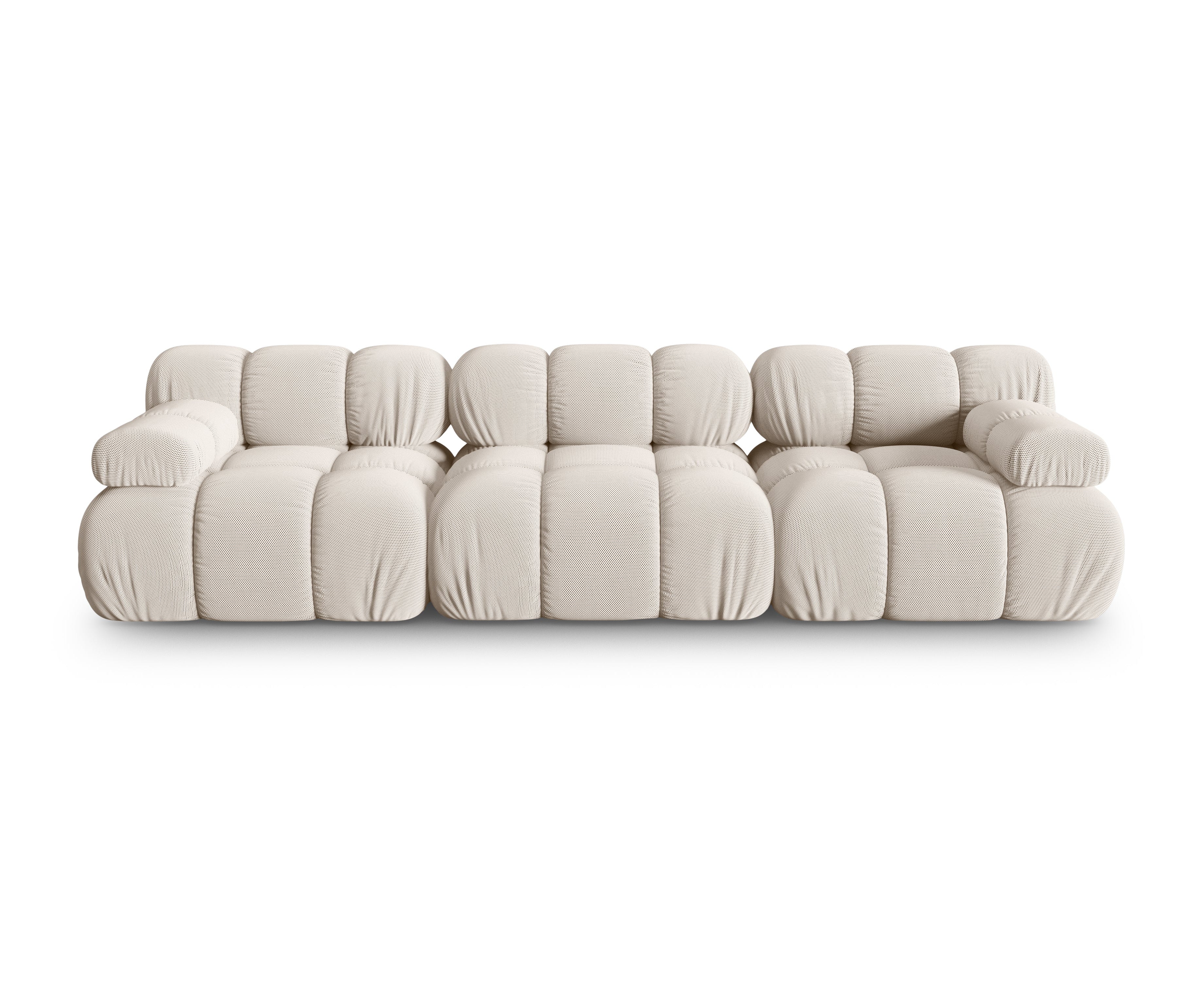 Modulares 3-Sitzer-Sofa BELLIS in beigem 3D-Stoff