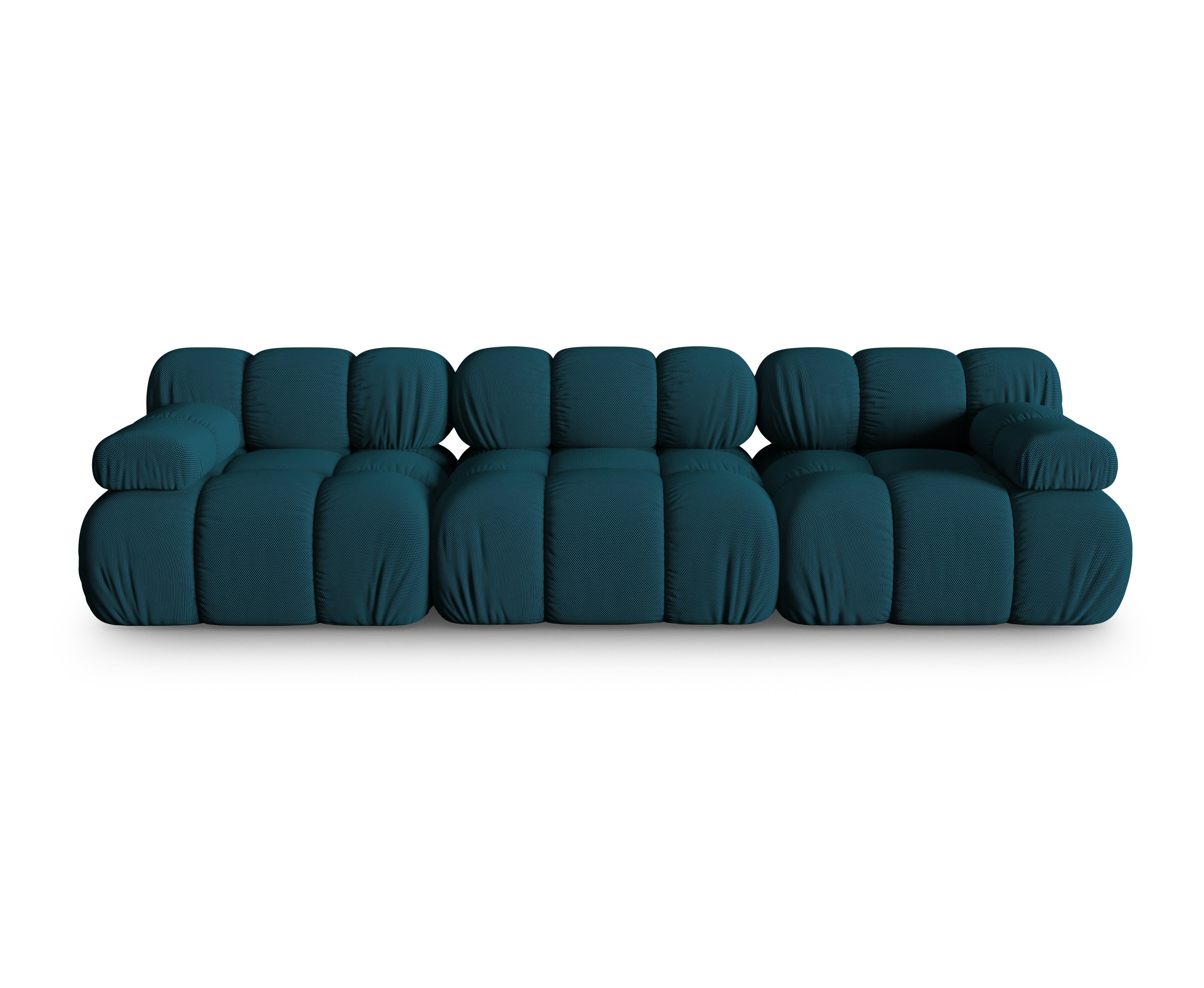 Modulares 3-Sitzer-Sofa BELLIS in Meeresfarbe mit 3D-Stoff