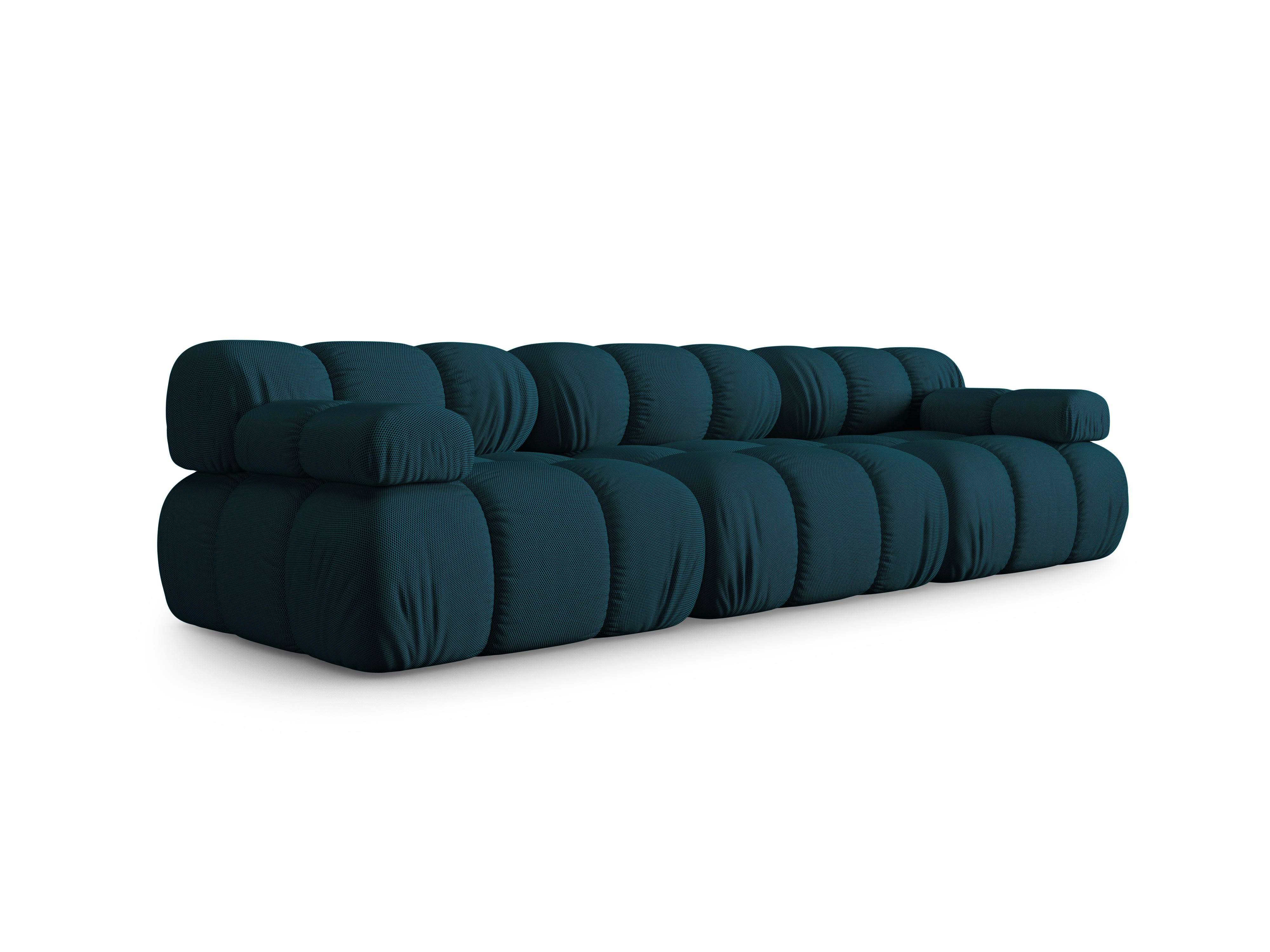 Modulares 3-Sitzer-Sofa BELLIS in Meeresfarbe mit 3D-Stoff