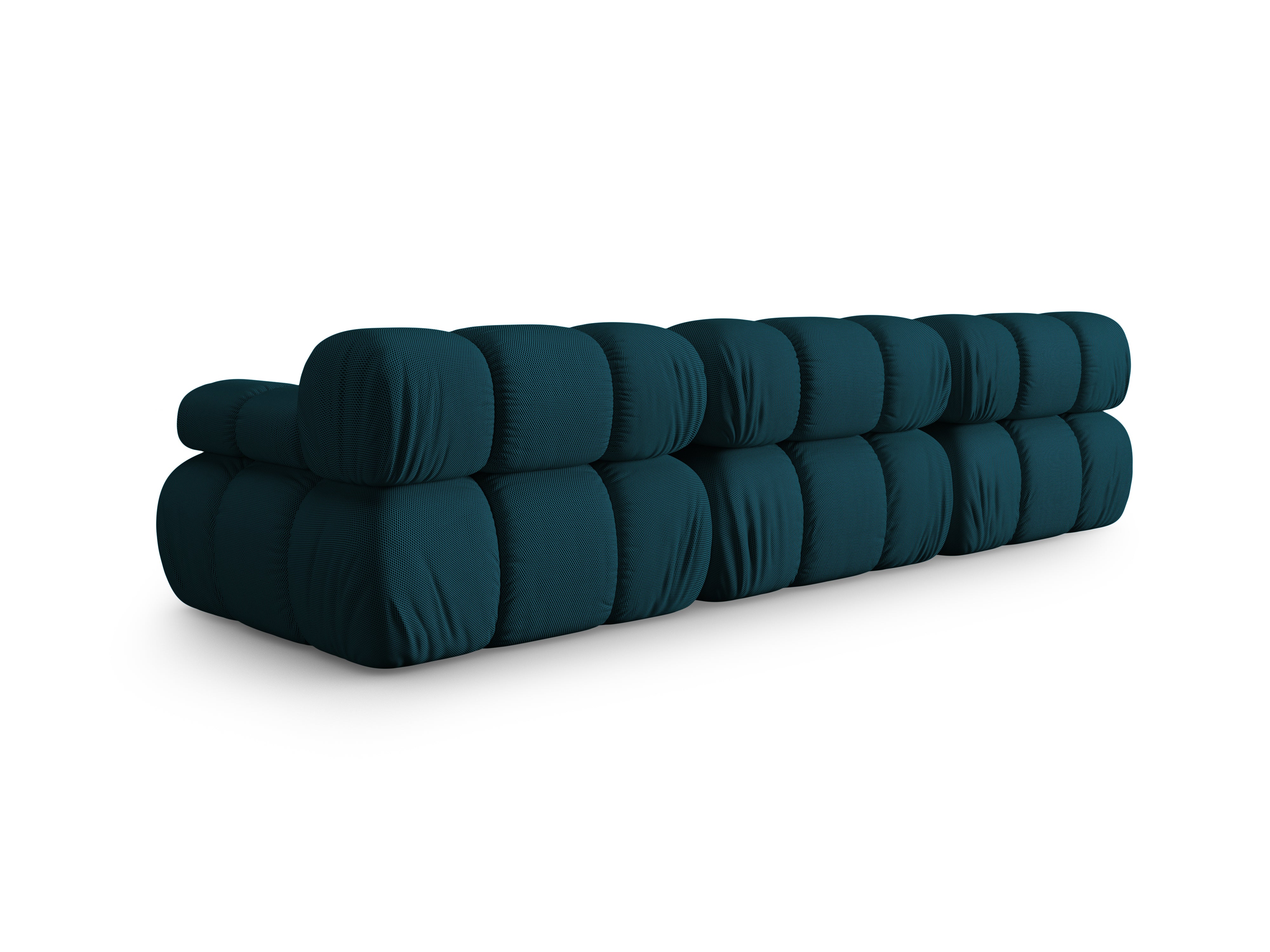 Modulares 3-Sitzer-Sofa BELLIS in Meeresfarbe mit 3D-Stoff