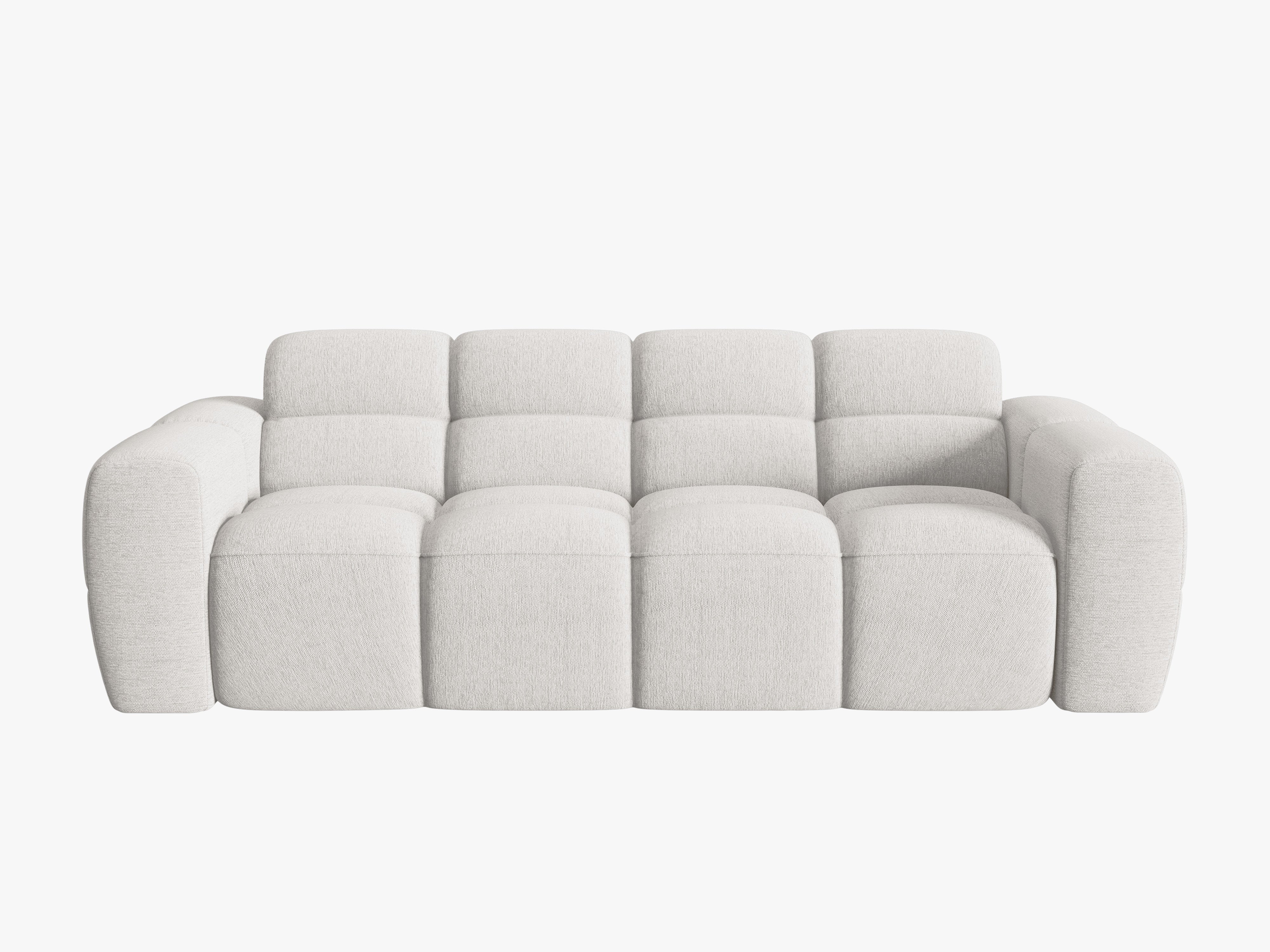 3-seater sofa LISA light gray chenille